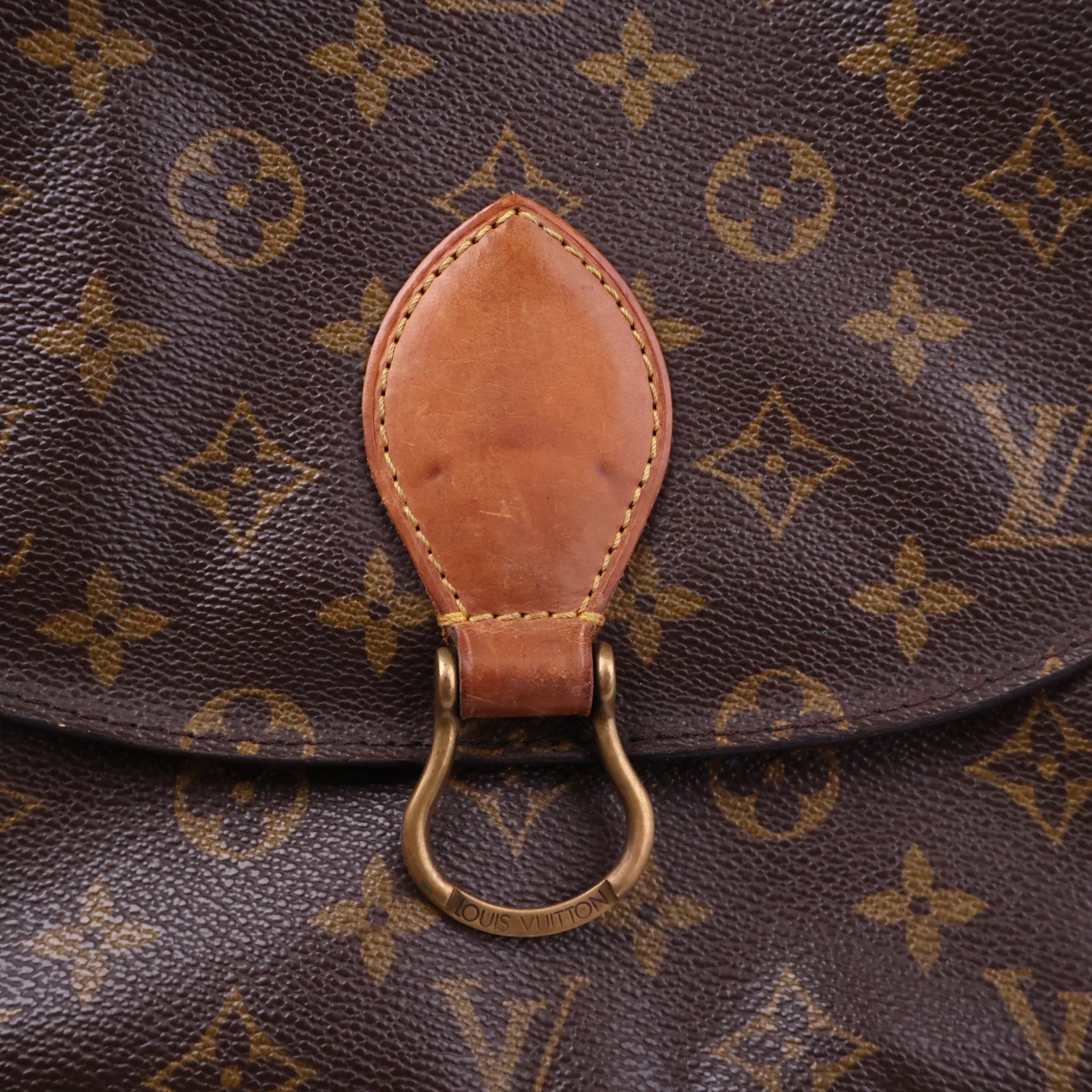 J3192 Louis Vuitton Crossbody Bag Saint Cloud GM Monogram | Pre-Owned Excellent Brown Coated canvas, leather trim Monogram