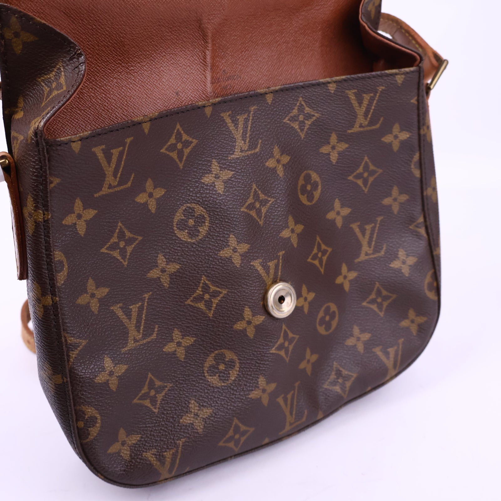 J3192 Louis Vuitton Crossbody Bag Saint Cloud GM Monogram | Pre-Owned Excellent Brown Coated canvas, leather trim Monogram