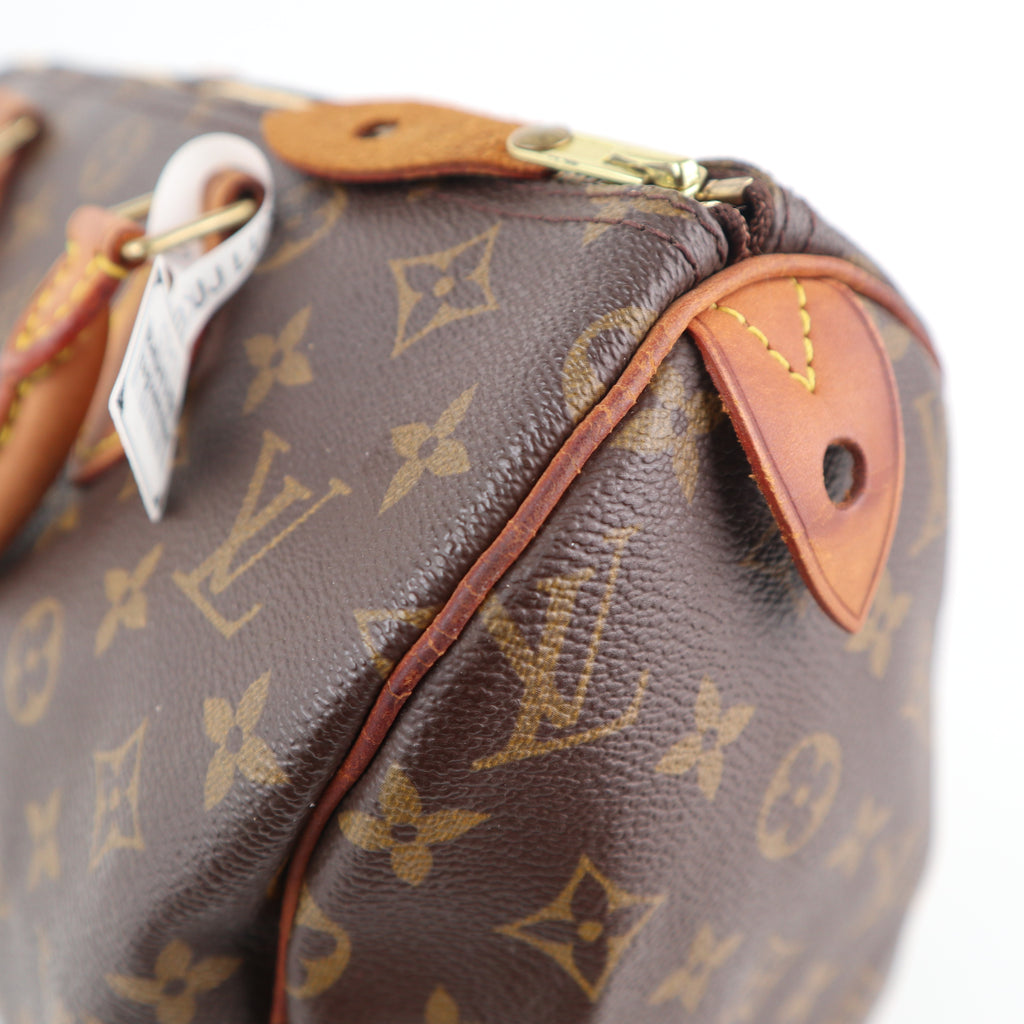 C2431 Louis Vuitton Top Handle Bag Speedy 30 Monogram Canvas | Pre-Owned Very Good Brown Canvas Monogram