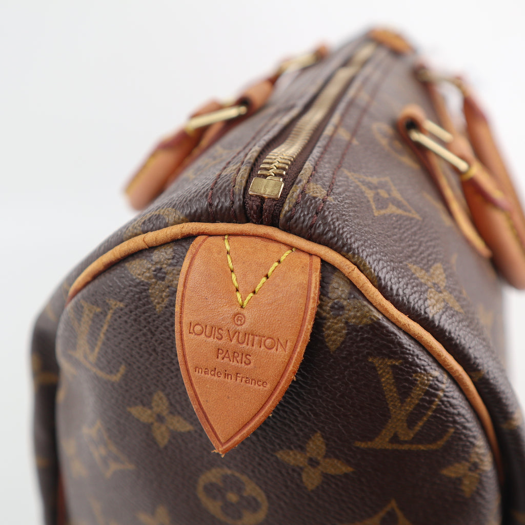C2431 Louis Vuitton Top Handle Bag Speedy 30 Monogram Canvas | Pre-Owned Very Good Brown Canvas Monogram