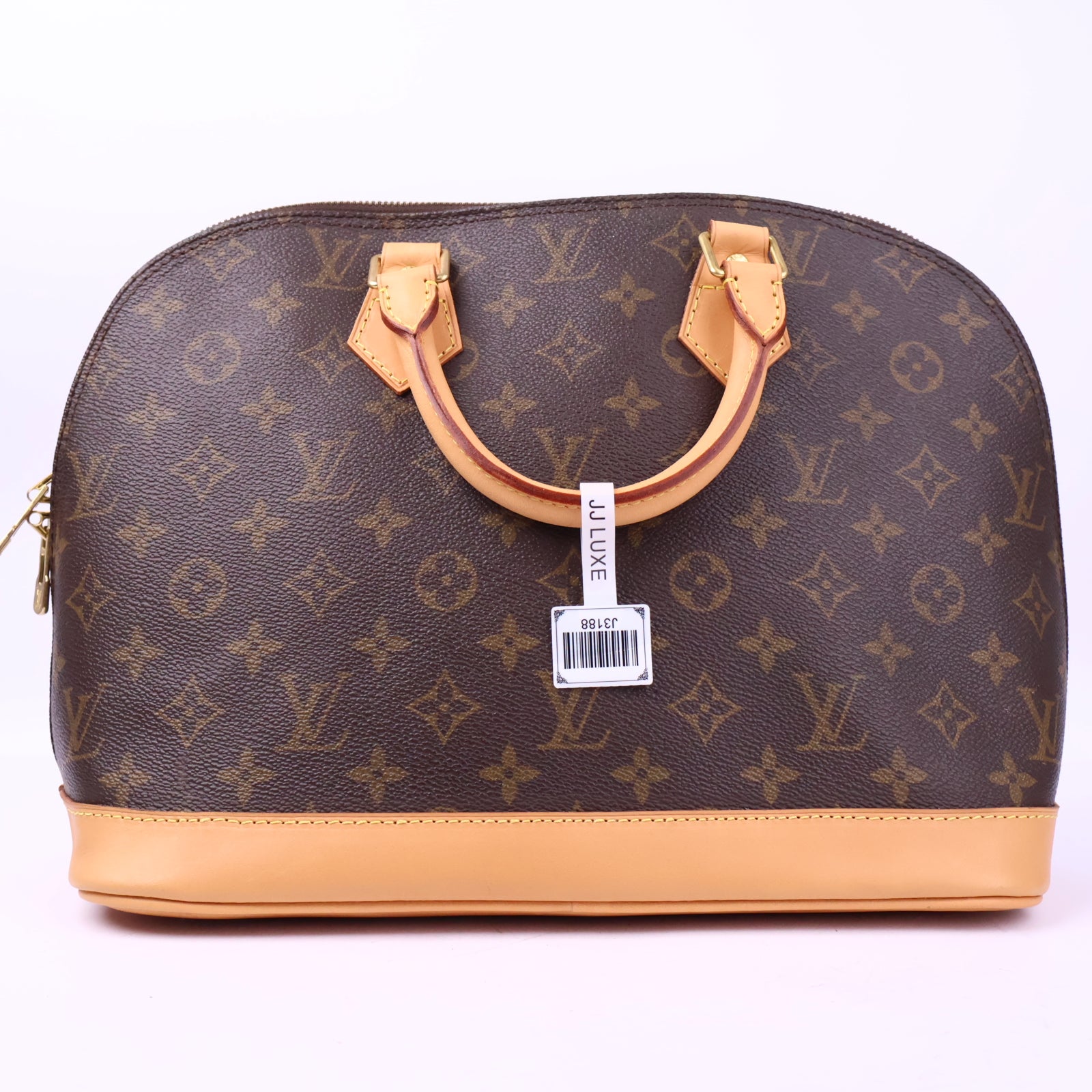 J3188R Louis Vuitton Top Handle Bag Alma PM Monogram Canvas | Pre-Owned Like New Brown Coated canvas, leather trim Monogram