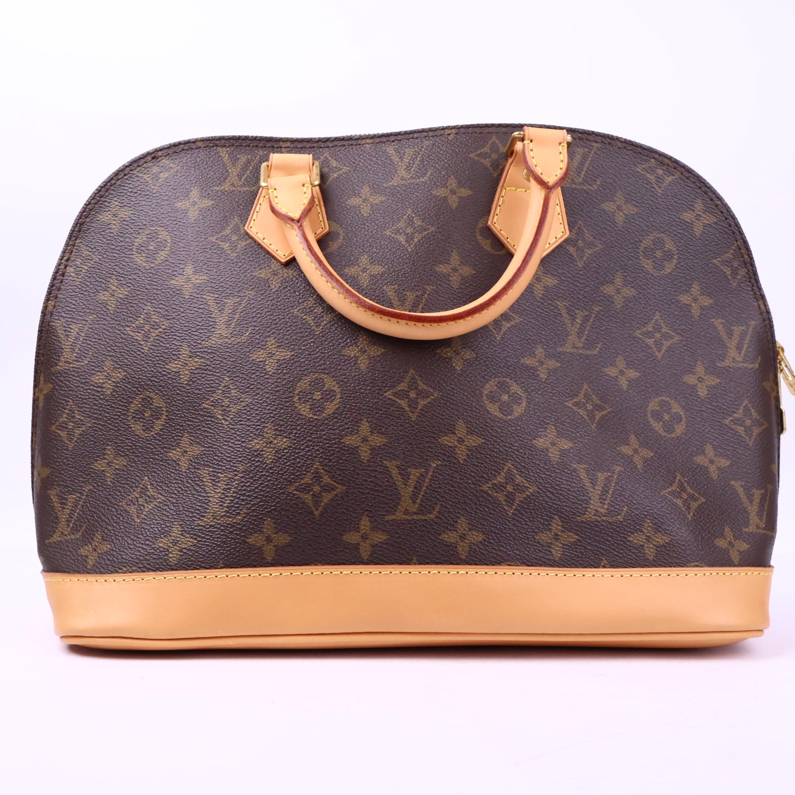 J3188R Louis Vuitton Top Handle Bag Alma PM Monogram Canvas | Pre-Owned Like New Brown Coated canvas, leather trim Monogram