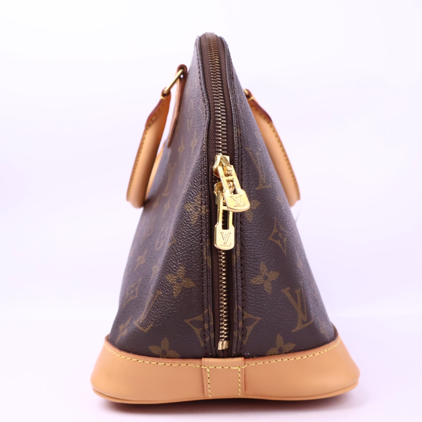 J3188R Louis Vuitton Top Handle Bag Alma PM Monogram Canvas | Pre-Owned Like New Brown Coated canvas, leather trim Monogram