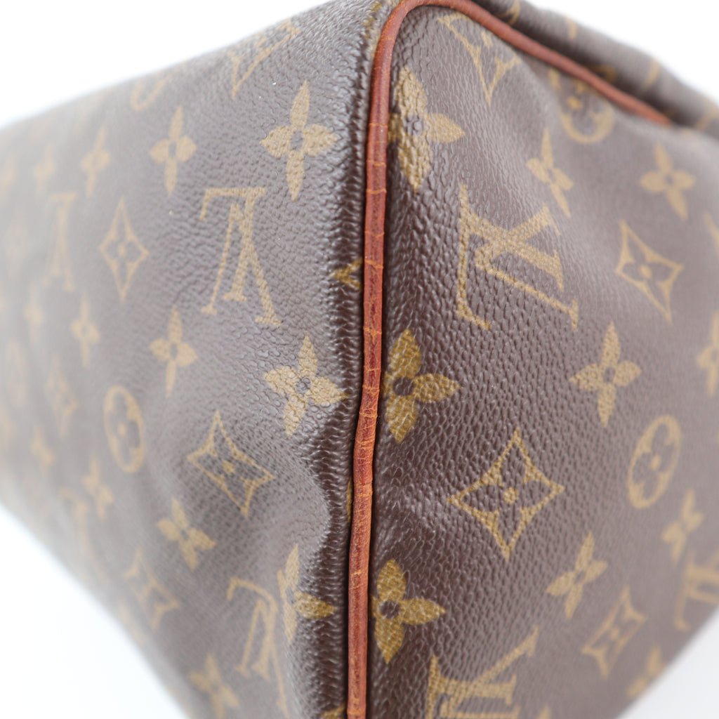 C2431 Louis Vuitton Top Handle Bag Speedy 30 Monogram Canvas | Pre-Owned Very Good Brown Canvas Monogram