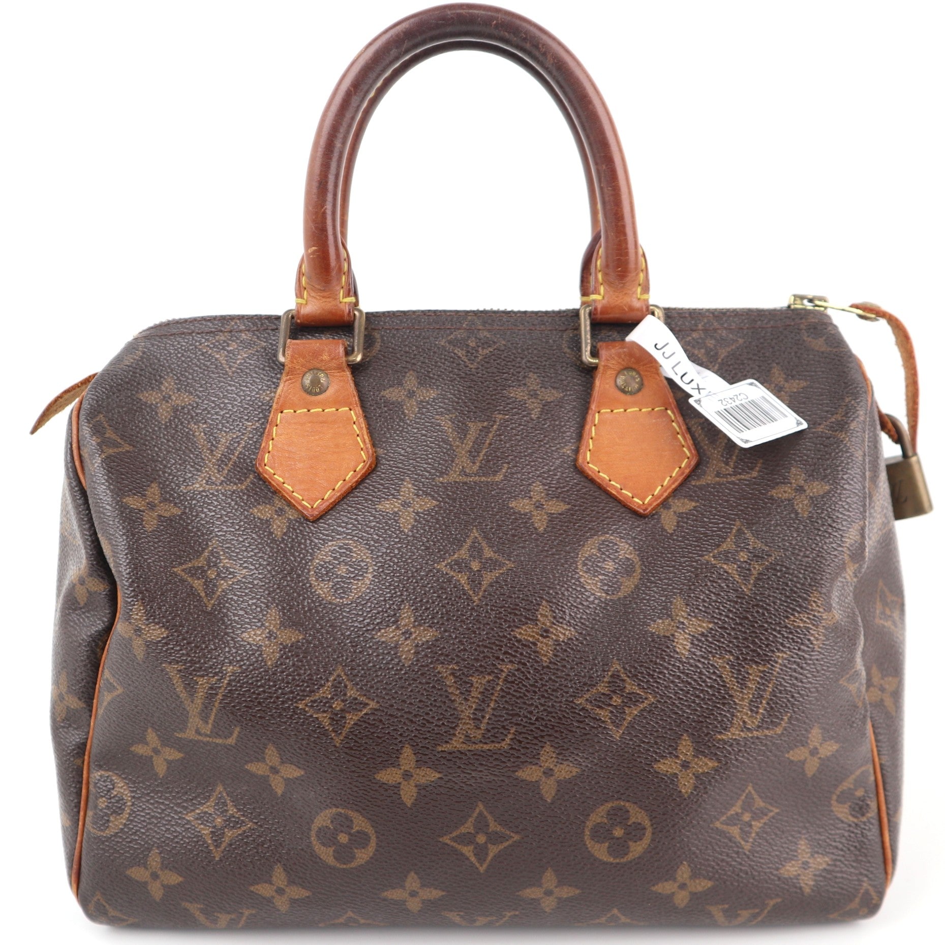 C2432 Louis Vuitton Top Handle Bag Speedy 25 Monogram Canvas | Pre-Owned Very Good Brown Canvas Monogram