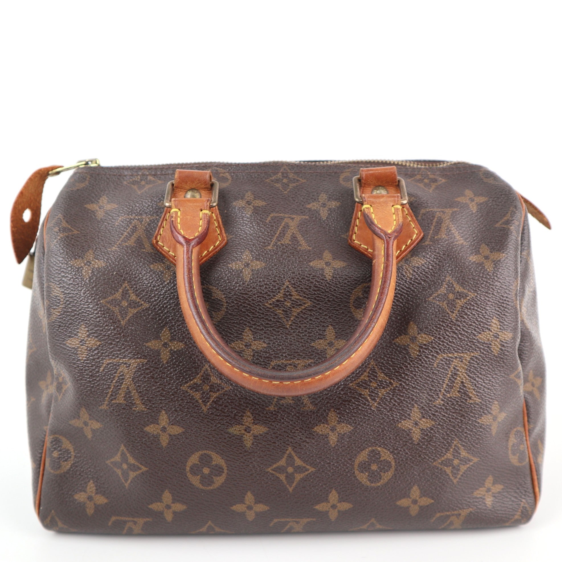 C2432 Louis Vuitton Top Handle Bag Speedy 25 Monogram Canvas | Pre-Owned Very Good Brown Canvas Monogram