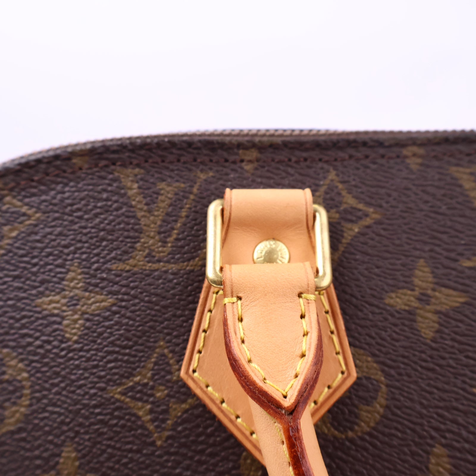 J3188R Louis Vuitton Top Handle Bag Alma PM Monogram Canvas | Pre-Owned Like New Brown Coated canvas, leather trim Monogram