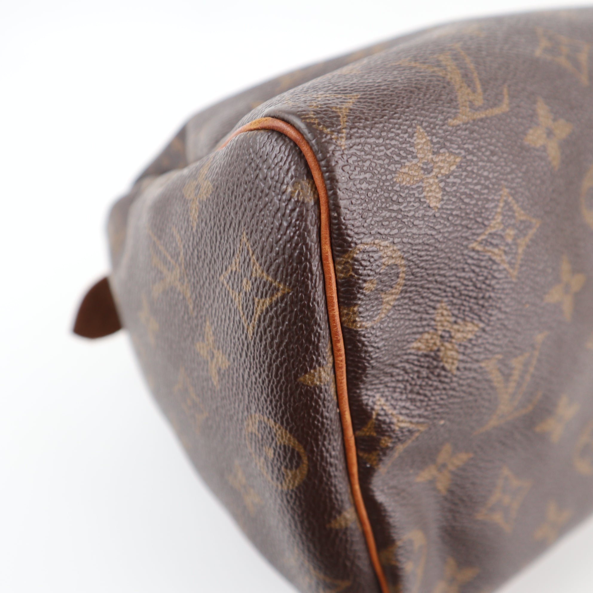 C2432 Louis Vuitton Top Handle Bag Speedy 25 Monogram Canvas | Pre-Owned Very Good Brown Canvas Monogram