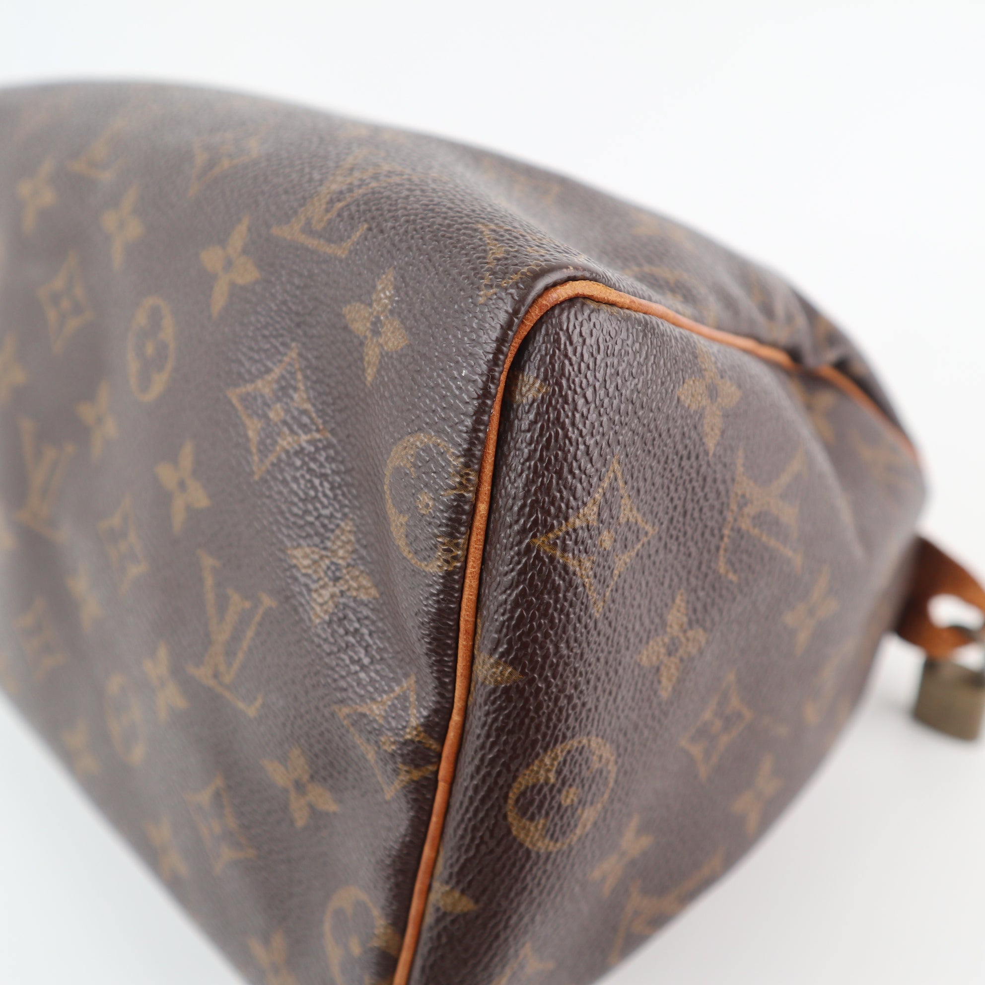 C2432 Louis Vuitton Top Handle Bag Speedy 25 Monogram Canvas | Pre-Owned Very Good Brown Canvas Monogram