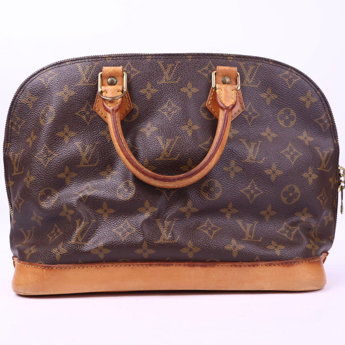 J3191# Louis Vuitton Top Handle Bag Alma PM | Pre-Owned Excellent Canvas, leather trim