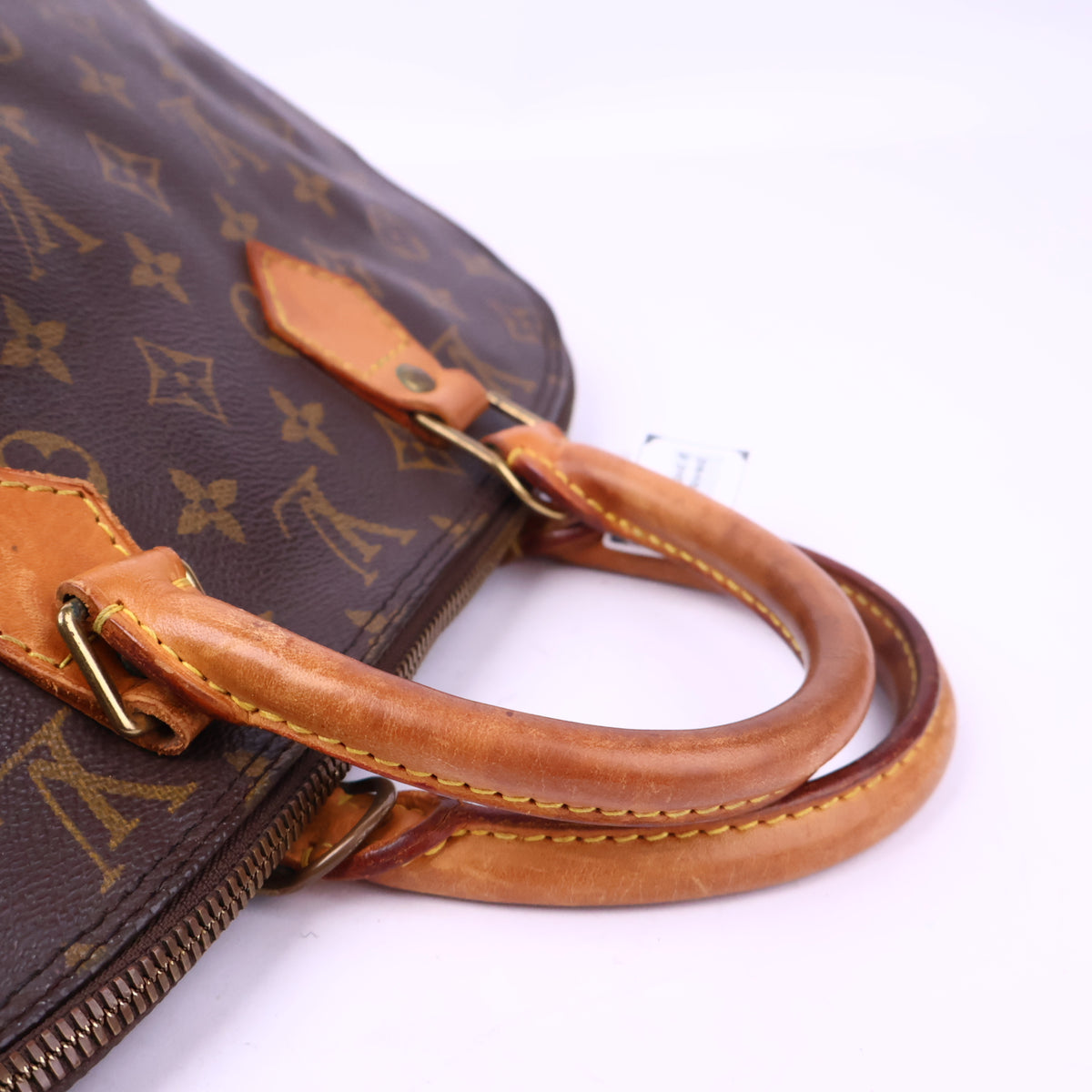 J3191# Louis Vuitton Top Handle Bag Alma PM | Pre-Owned Excellent Canvas, leather trim