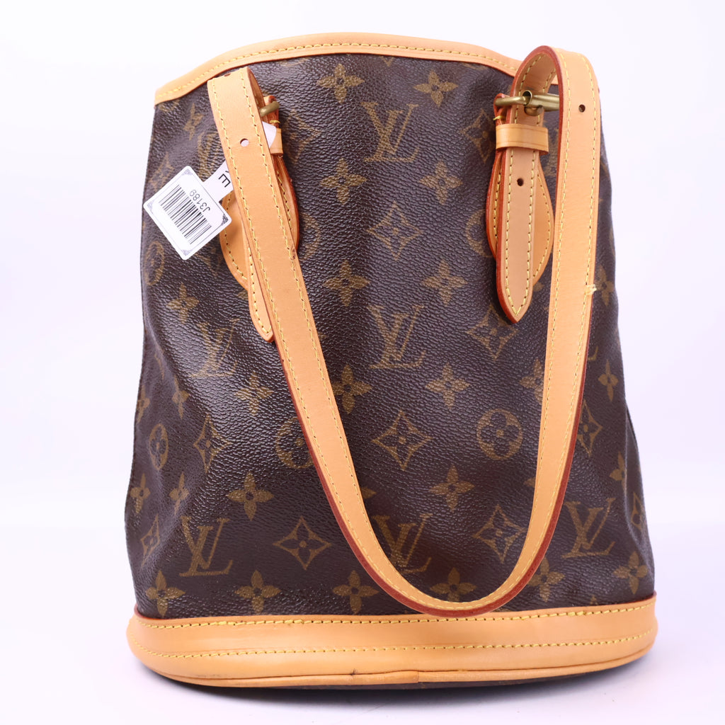 J3189R Louis Vuitton Bucket Bag Monogram Canvas | Pre-Owned Like New Brown Coated canvas, leather trim Monogram