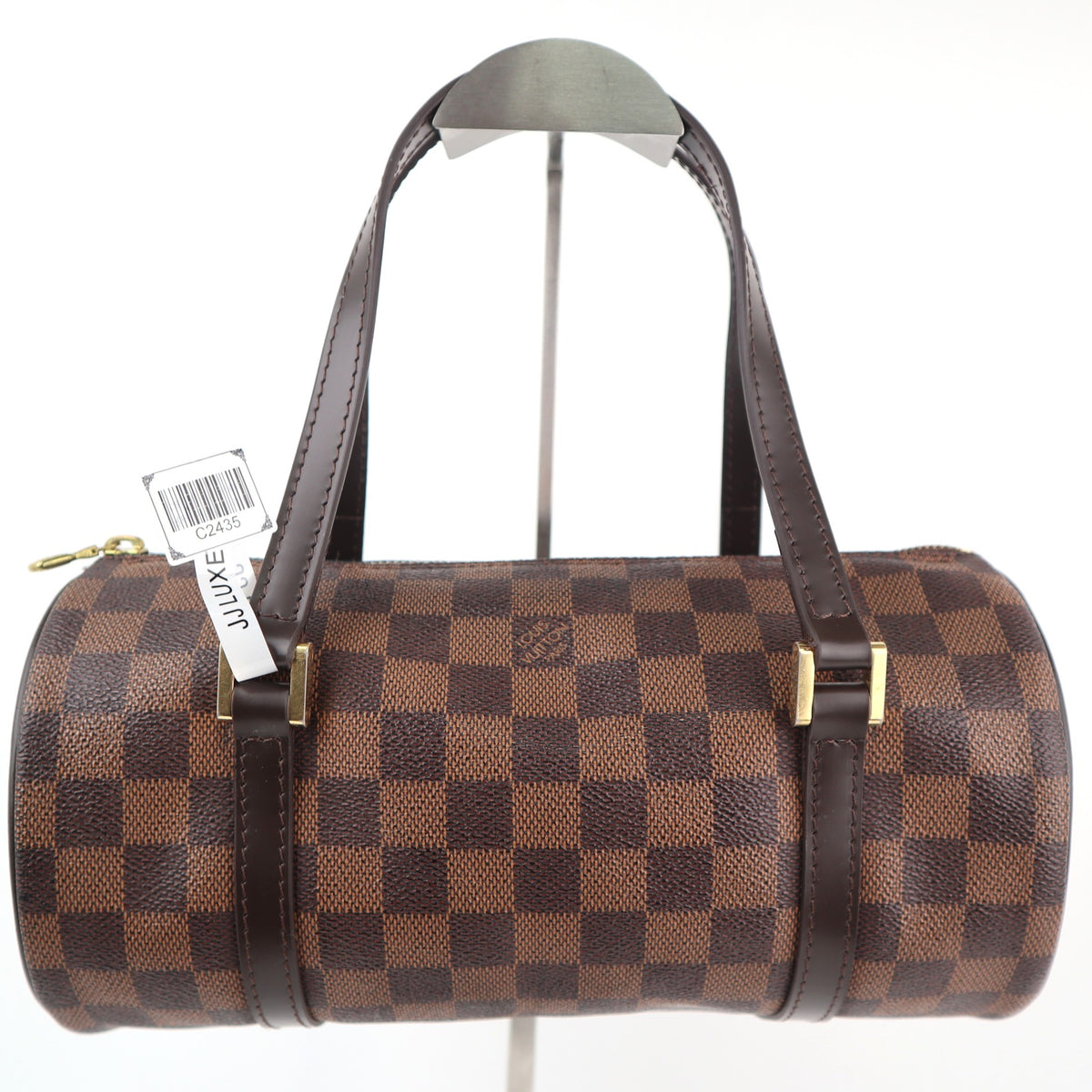 C2435R Louis Vuitton Shoulder Bag Damier Ebene Papillon 26 | Pre-Owned Excellent Brown Canvas Damier Ebene