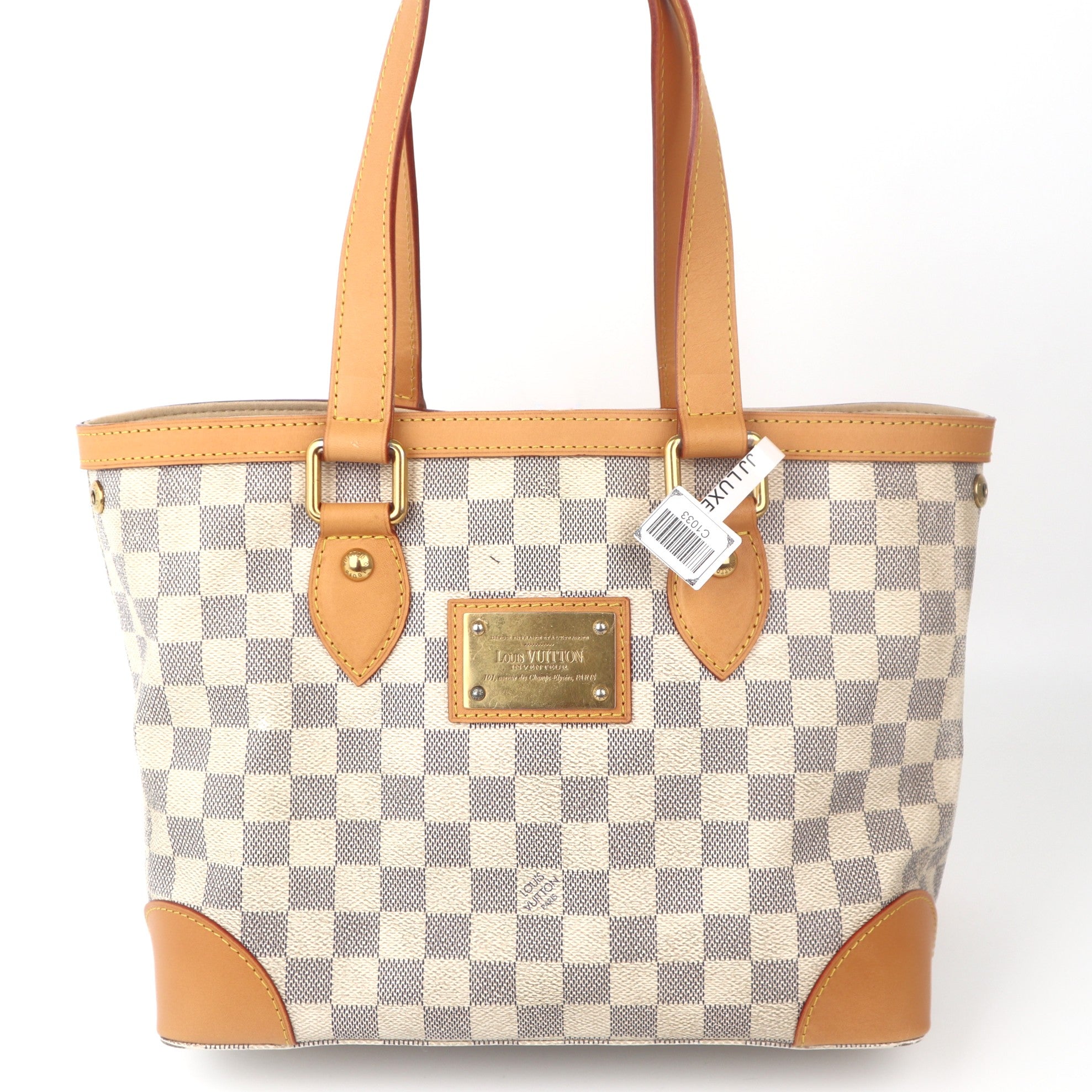 C1033 Louis Vuitton Damier Azur Hampstead PM tote bag-Pre Owned