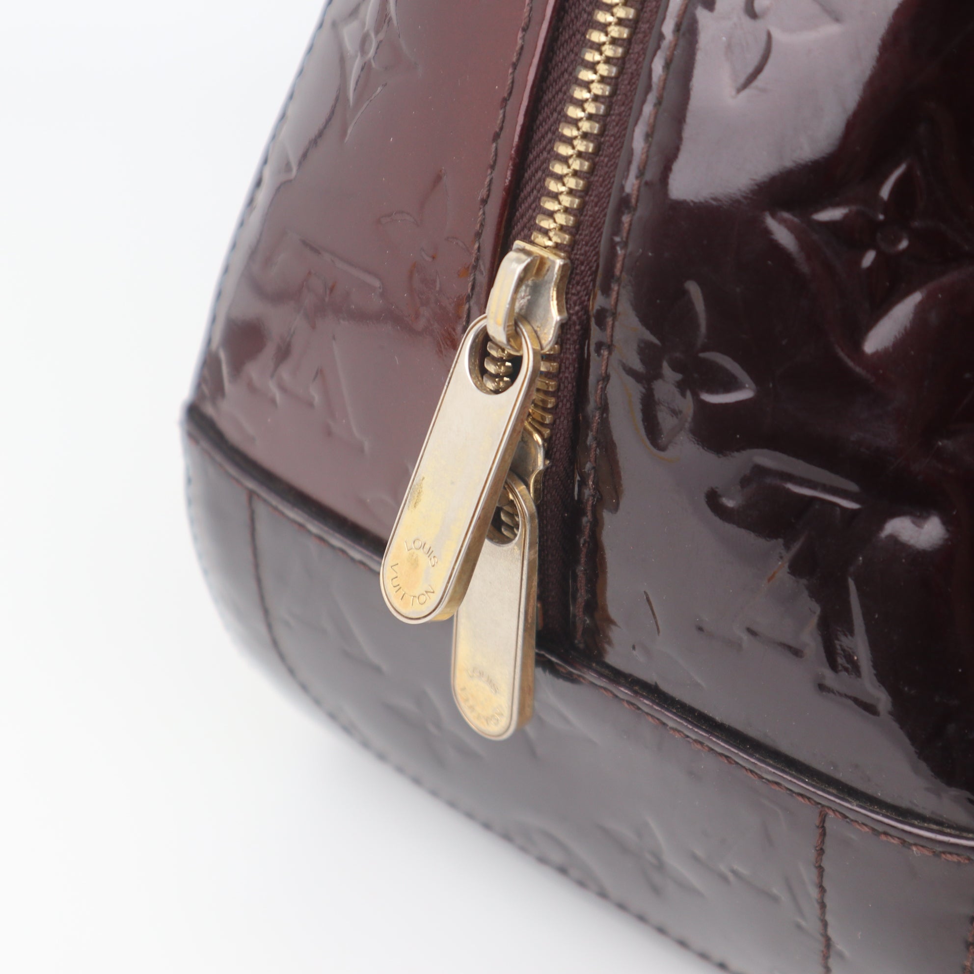 C1037 LOUIS VUITTON Amarante Monogram Vernis Summit Drive Bag-Pre Owned