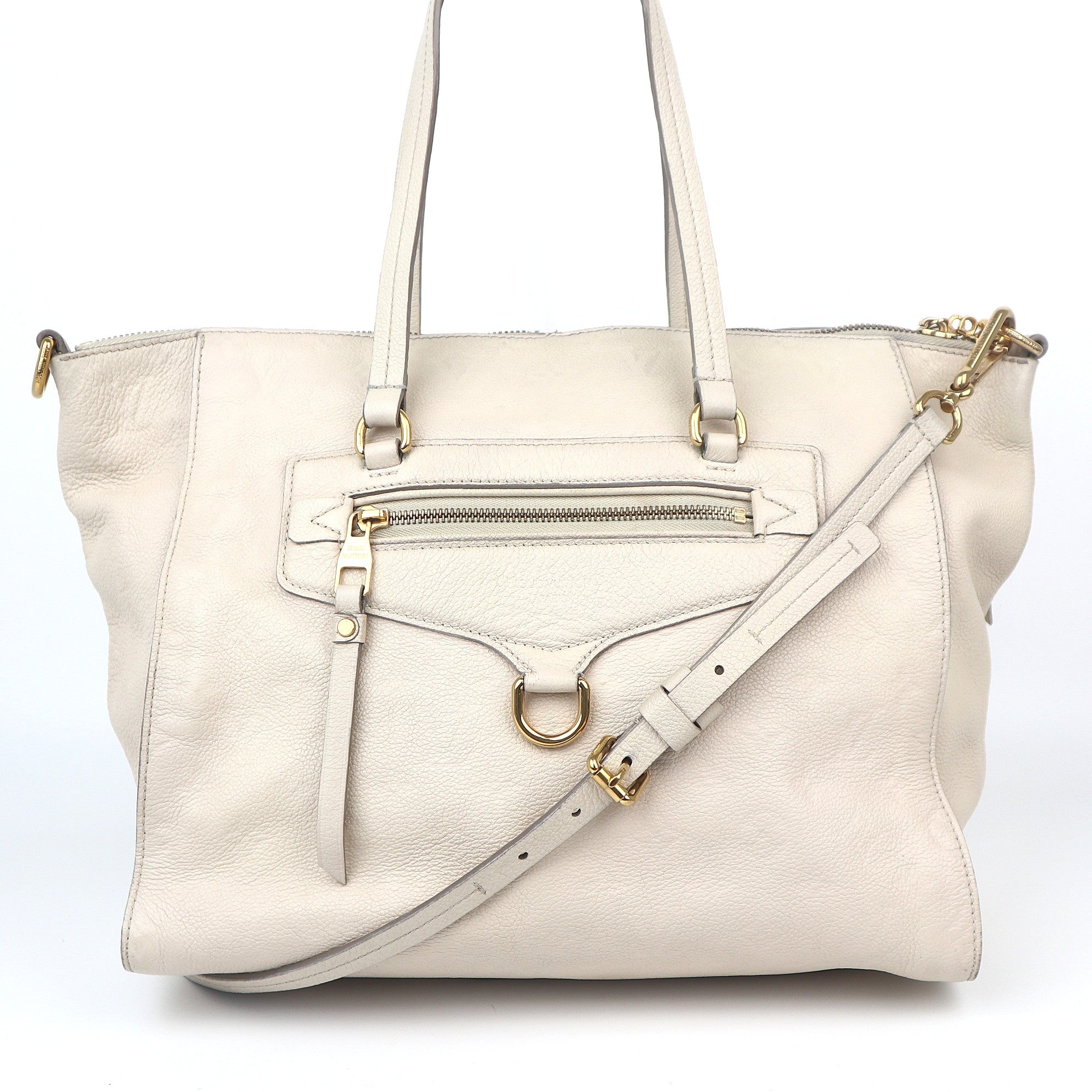 C1038# Louis Vuitton Neige Monogram Empreinte Leather Lumineuse  Bag-Pre Owned