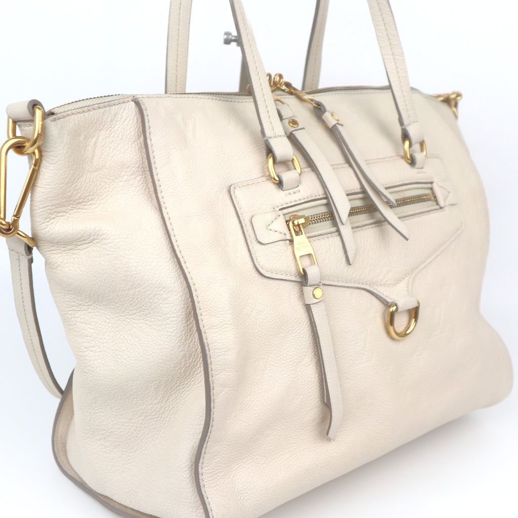 C1038# Louis Vuitton Neige Monogram Empreinte Leather Lumineuse  Bag-Pre Owned