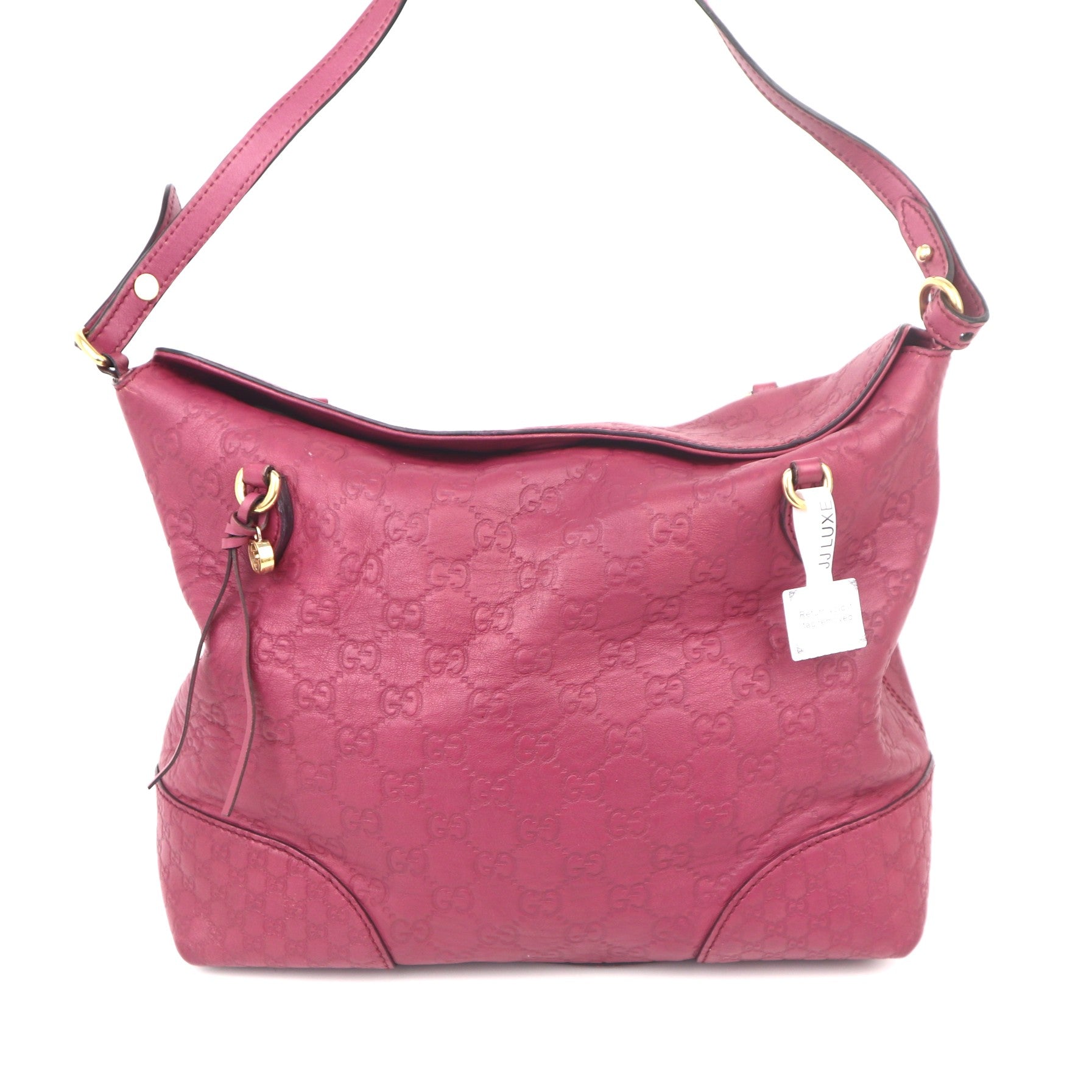 C1041 Gucci guccissima bree foldover medium pink tote bag-Pre Owned