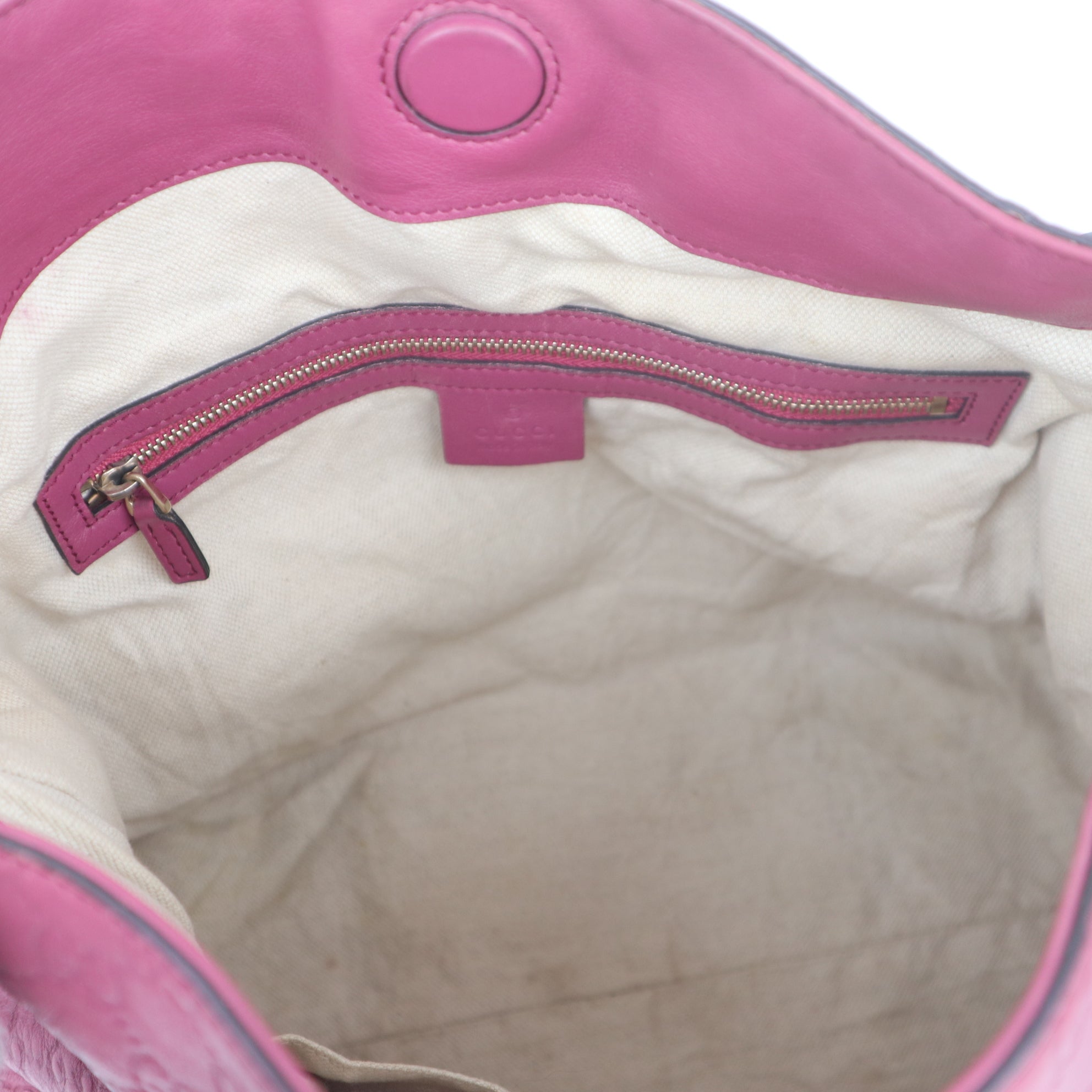 C1041 Gucci guccissima bree foldover medium pink tote bag-Pre Owned