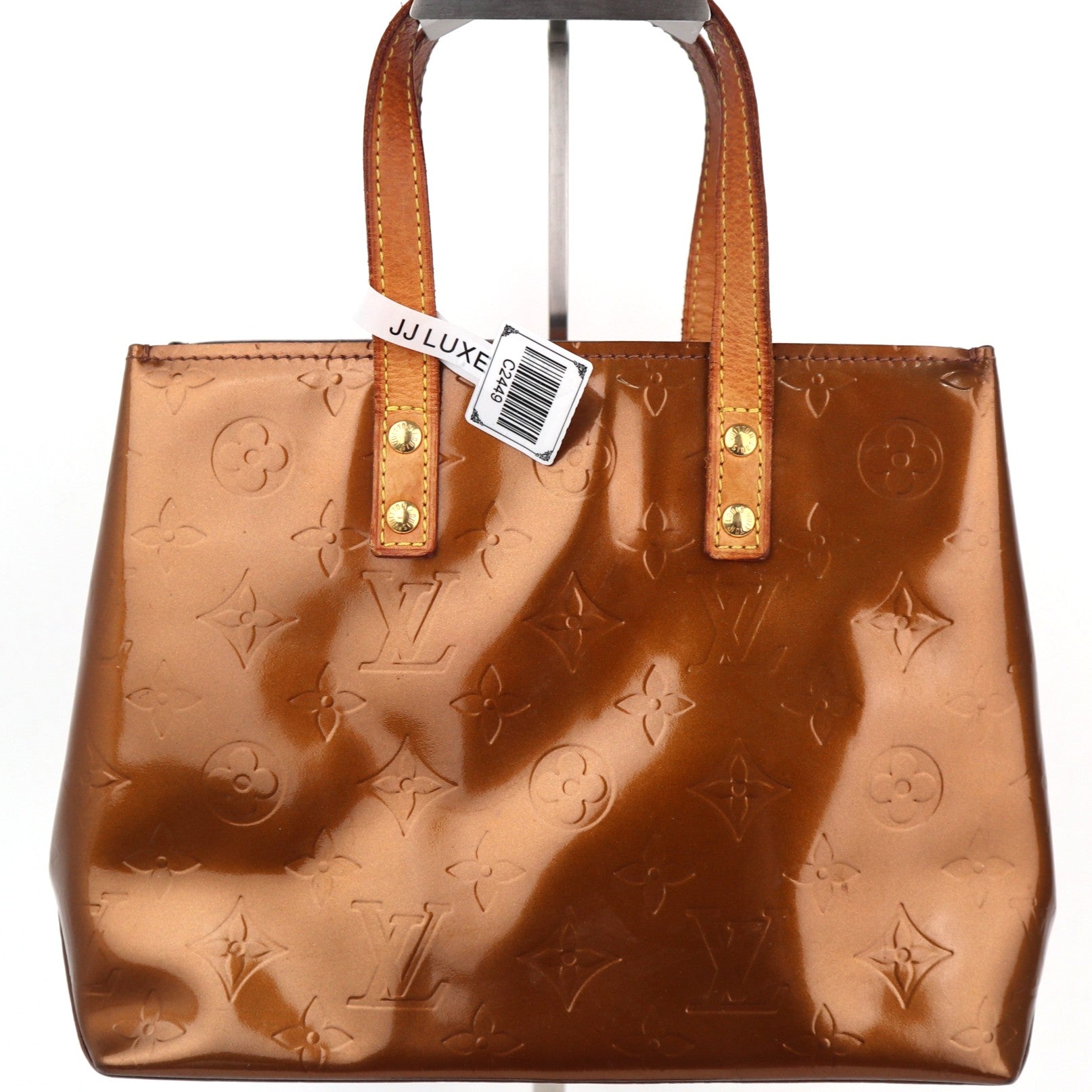C2449 Louis Vuitton Tote Bag Monogram Vernis Reade PM | Pre-Owned Very Good Brown Canvas, Leather, Patent Leather Monogram