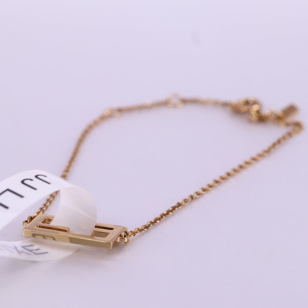 J2982 Fendi  Bracelet F IS Bracelet | Pre-Owned Like New Gold-tone Logo Metal