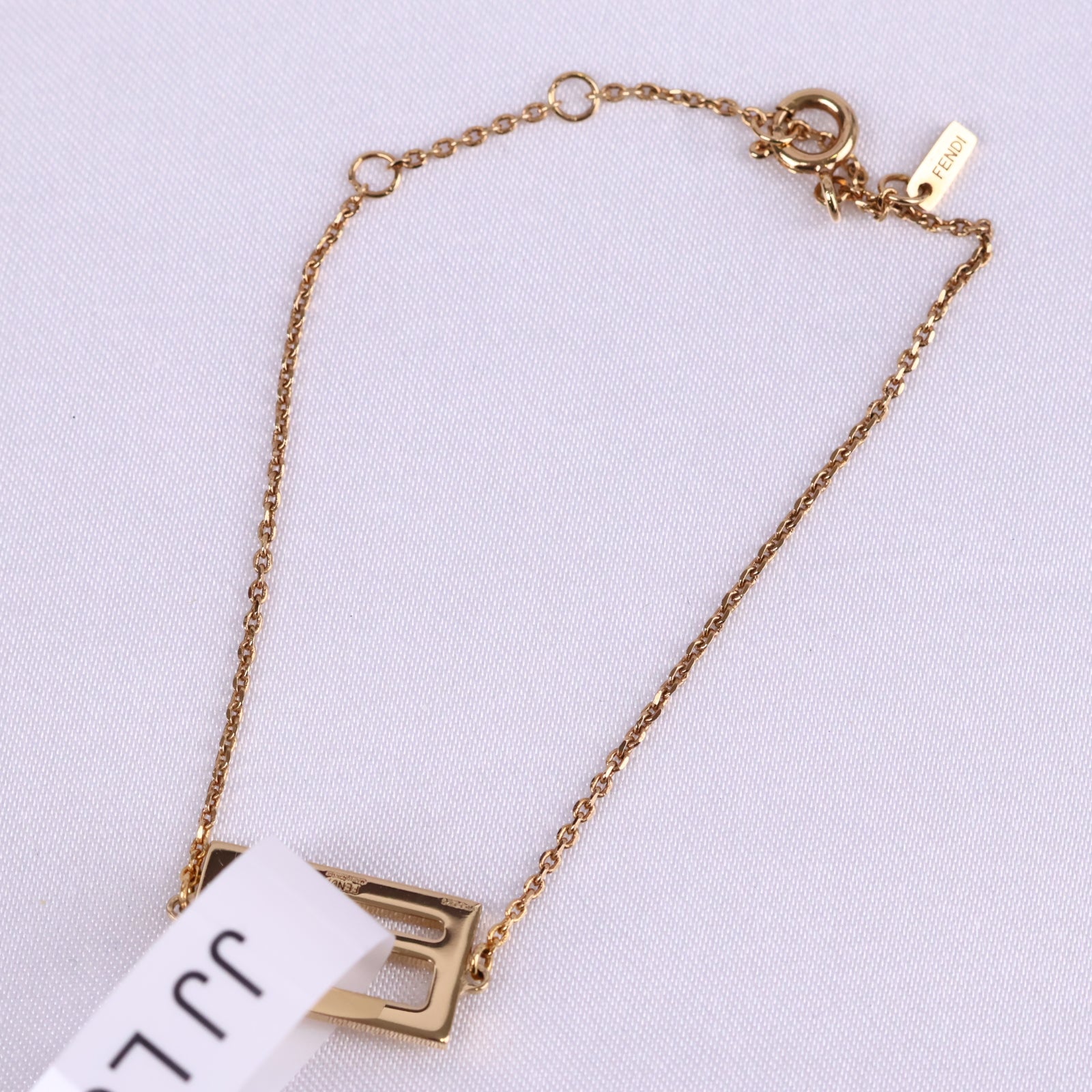 J2982 Fendi  Bracelet F IS Bracelet | Pre-Owned Like New Gold-tone Logo Metal