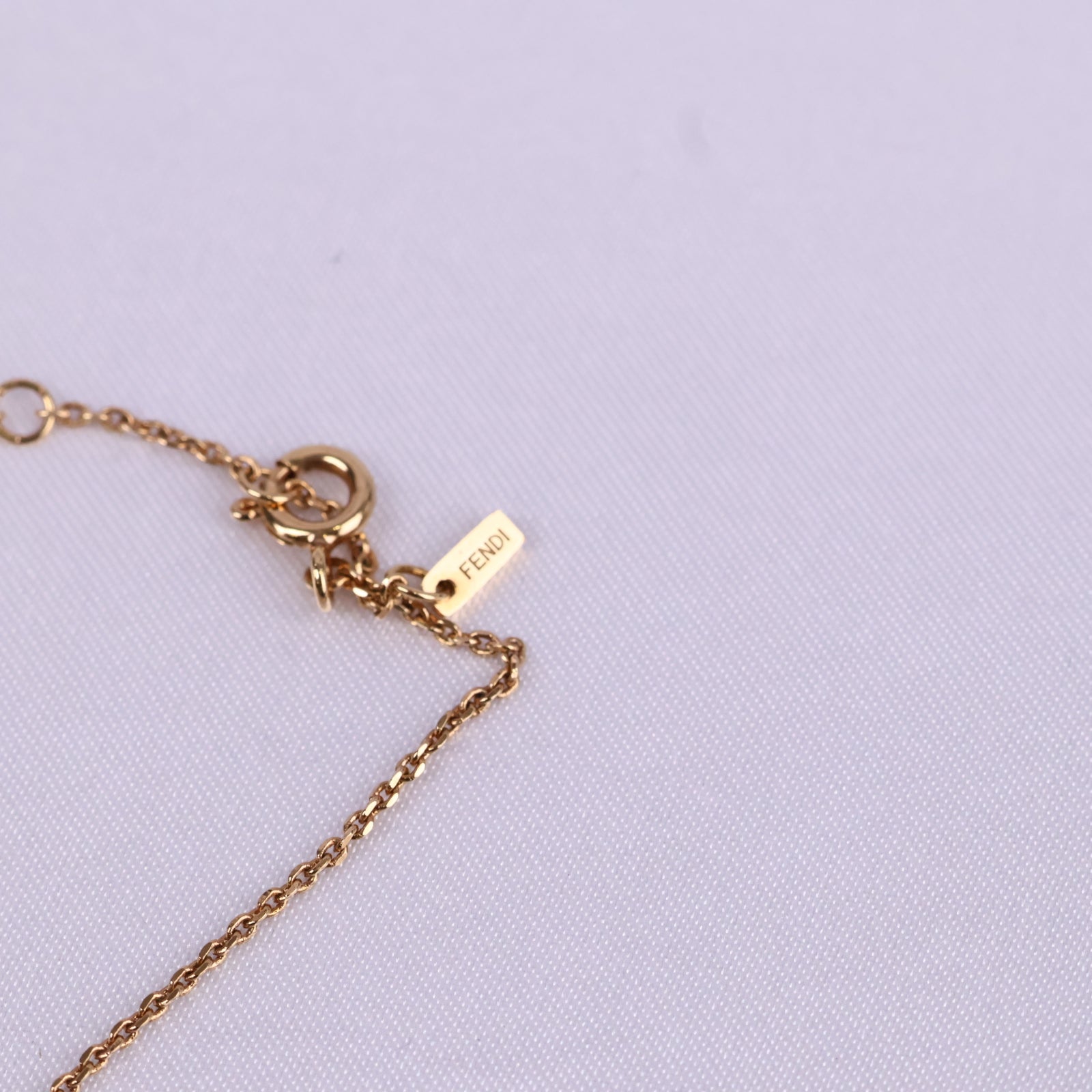 J2982 Fendi  Bracelet F IS Bracelet | Pre-Owned Like New Gold-tone Logo Metal