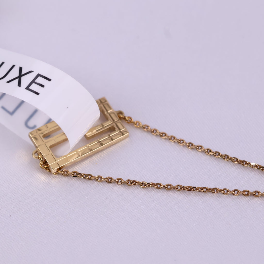 J2982 Fendi  Bracelet F IS Bracelet | Pre-Owned Like New Gold-tone Logo Metal
