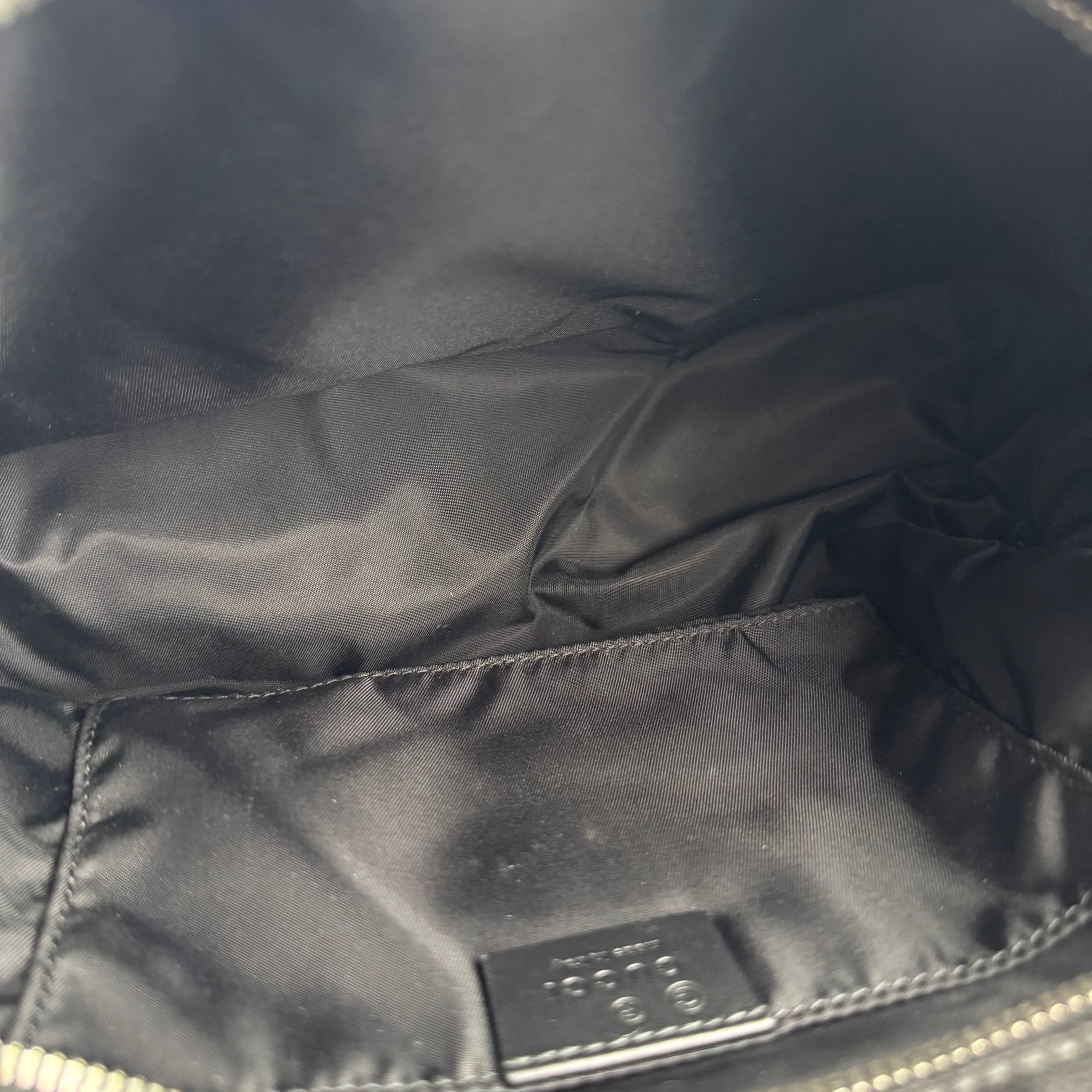 J1574 Gucci Ophidia Toiletry Bag Mini Web Stripe Black- Pre Owned