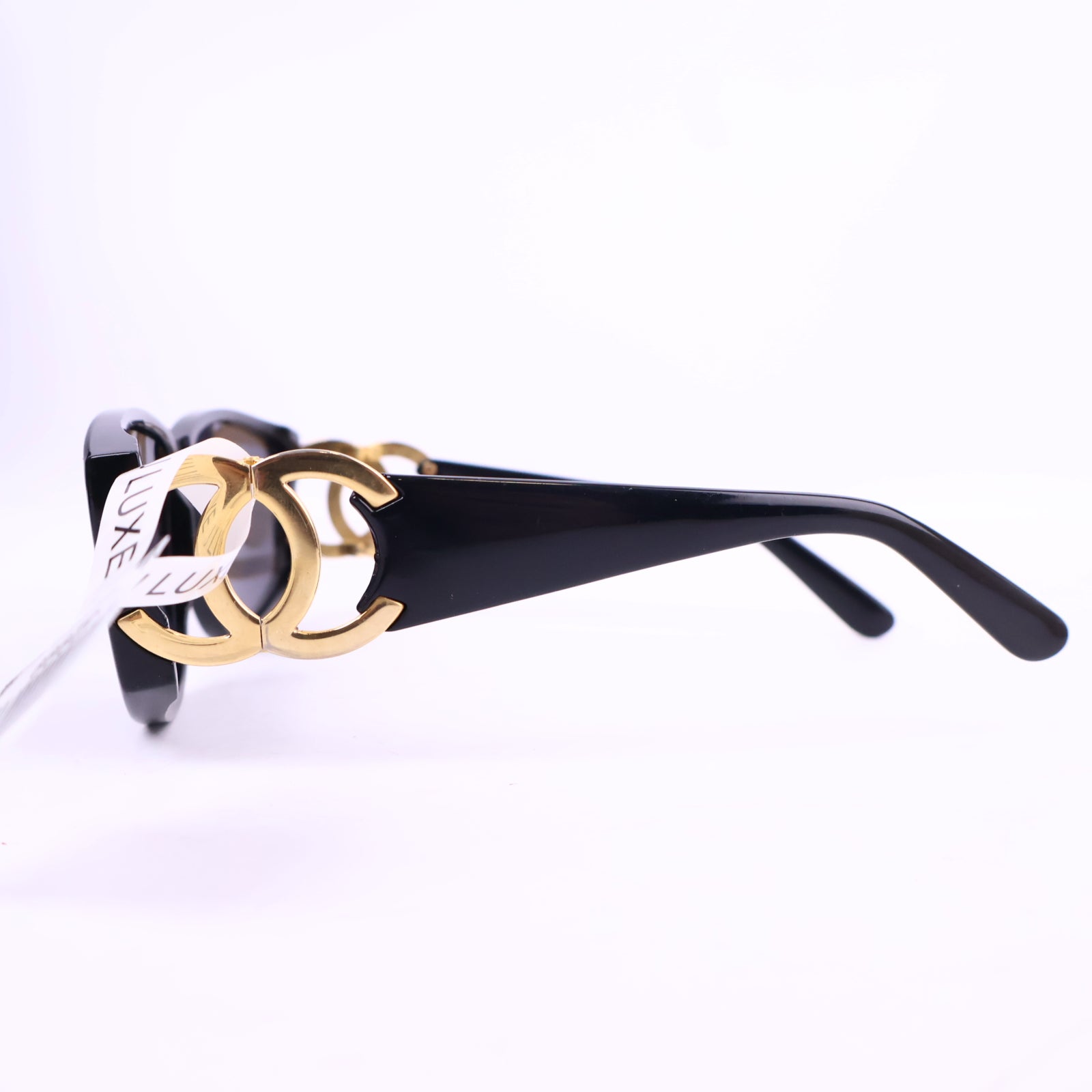 J2999 Chanel Sunglasses COCO Logos 02461 94305 | Pre-Owned Like New Black Logo Metal