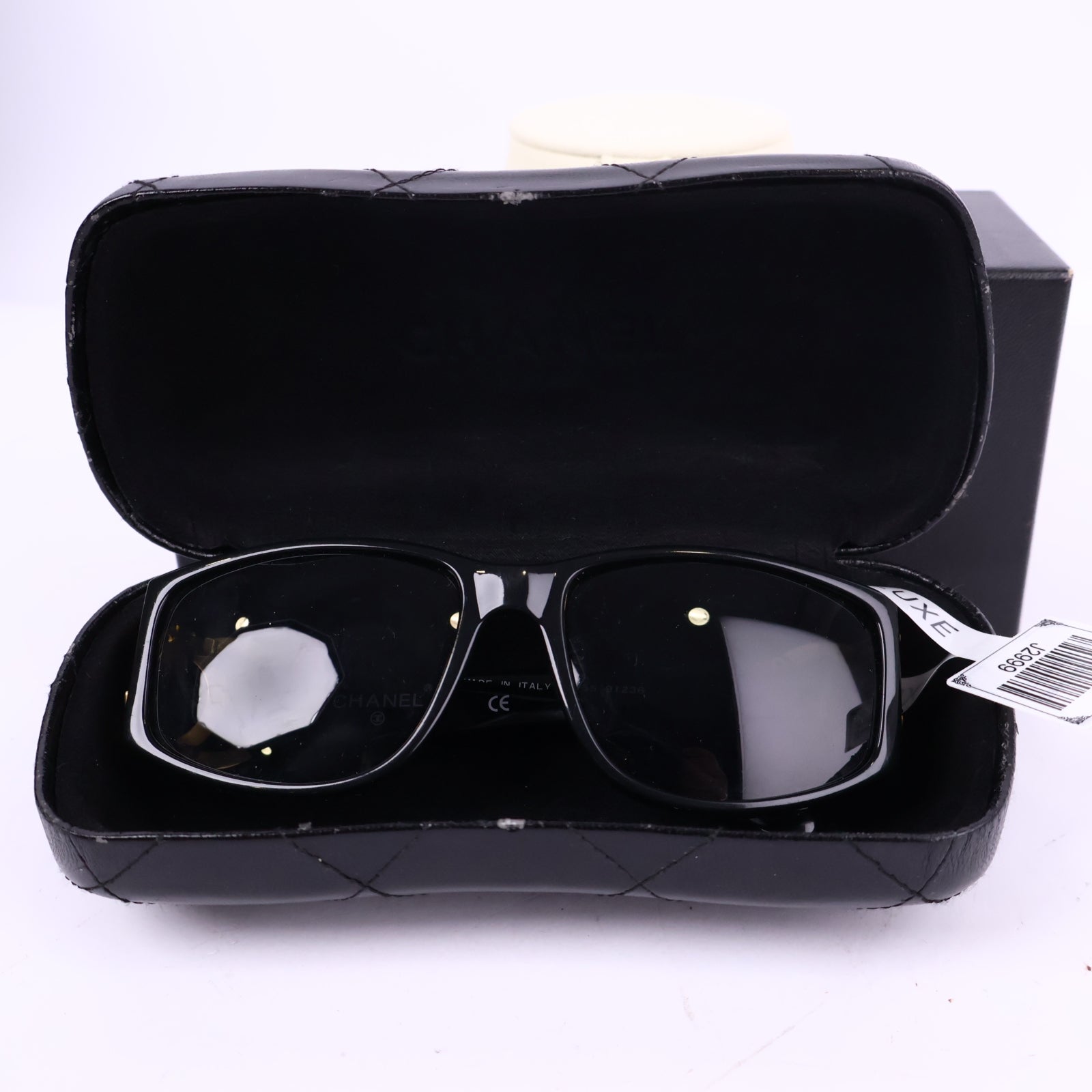 J2999 Chanel Sunglasses COCO Logos 02461 94305 | Pre-Owned Like New Black Logo Metal