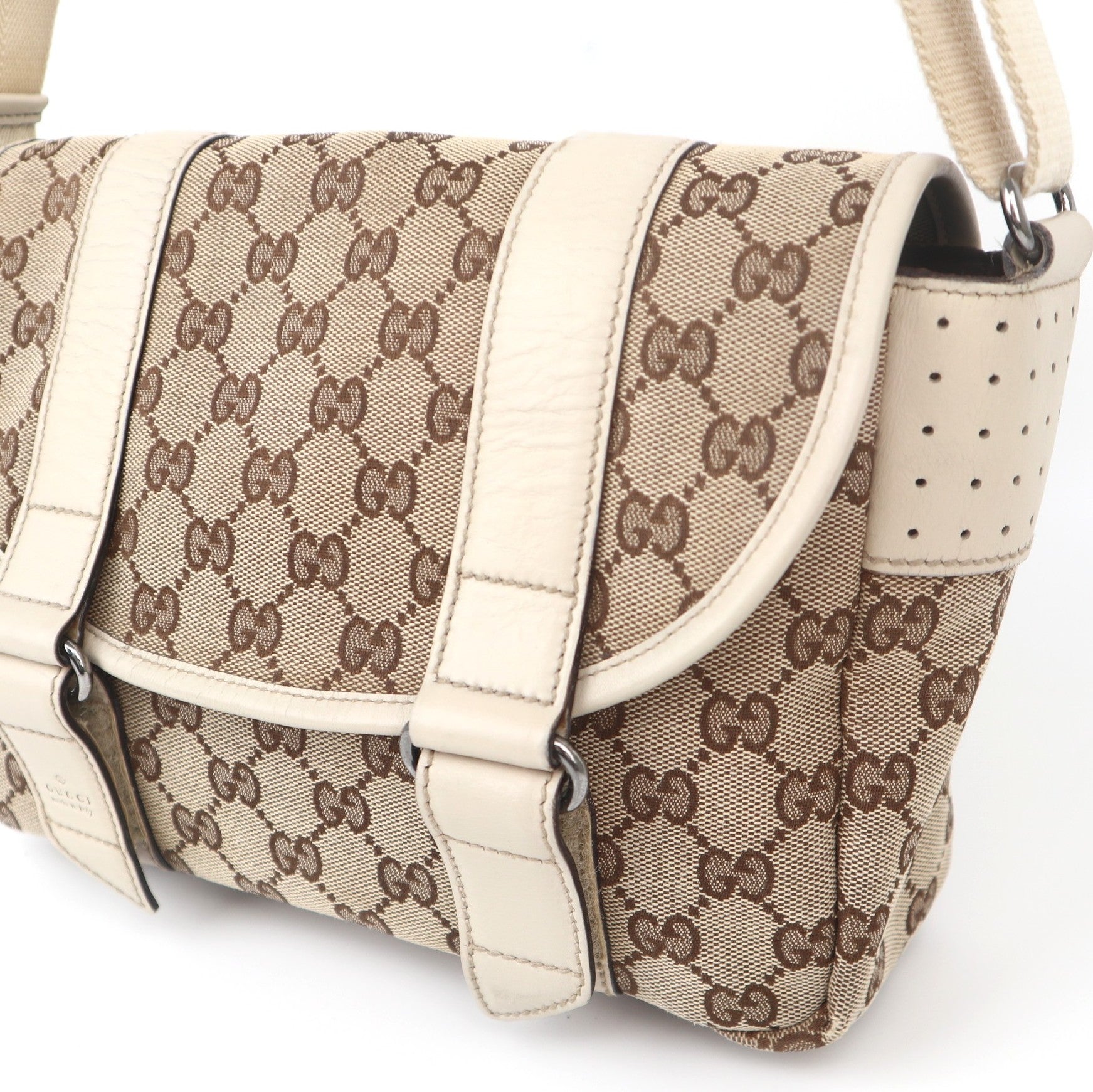 C1043 Gucci GG Canvas Crossbody - Pre Owned