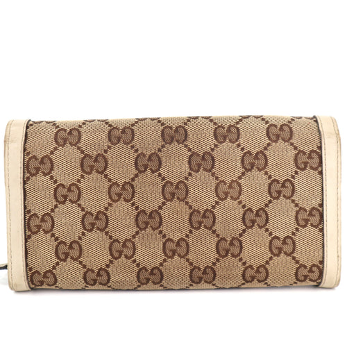 C2451 Gucci Wallet Vintage GG Canvas Interlocking G Logo Continental Wallet | Pre-Owned Very Good Canvas GG Canvas