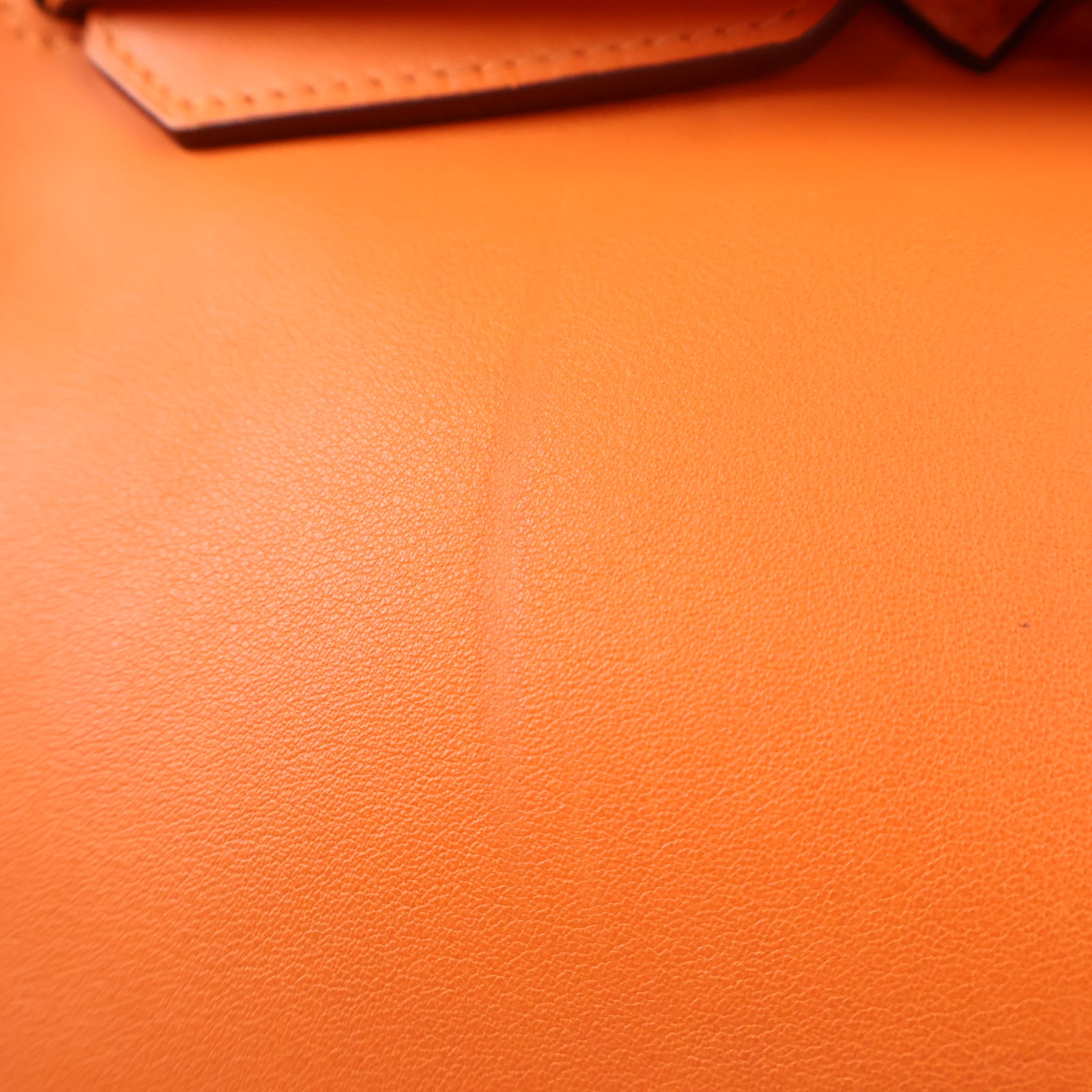 J3212 Hermes Top Handle Bag Birkin 35 | Pre-Owned Like New Orange Swift leather