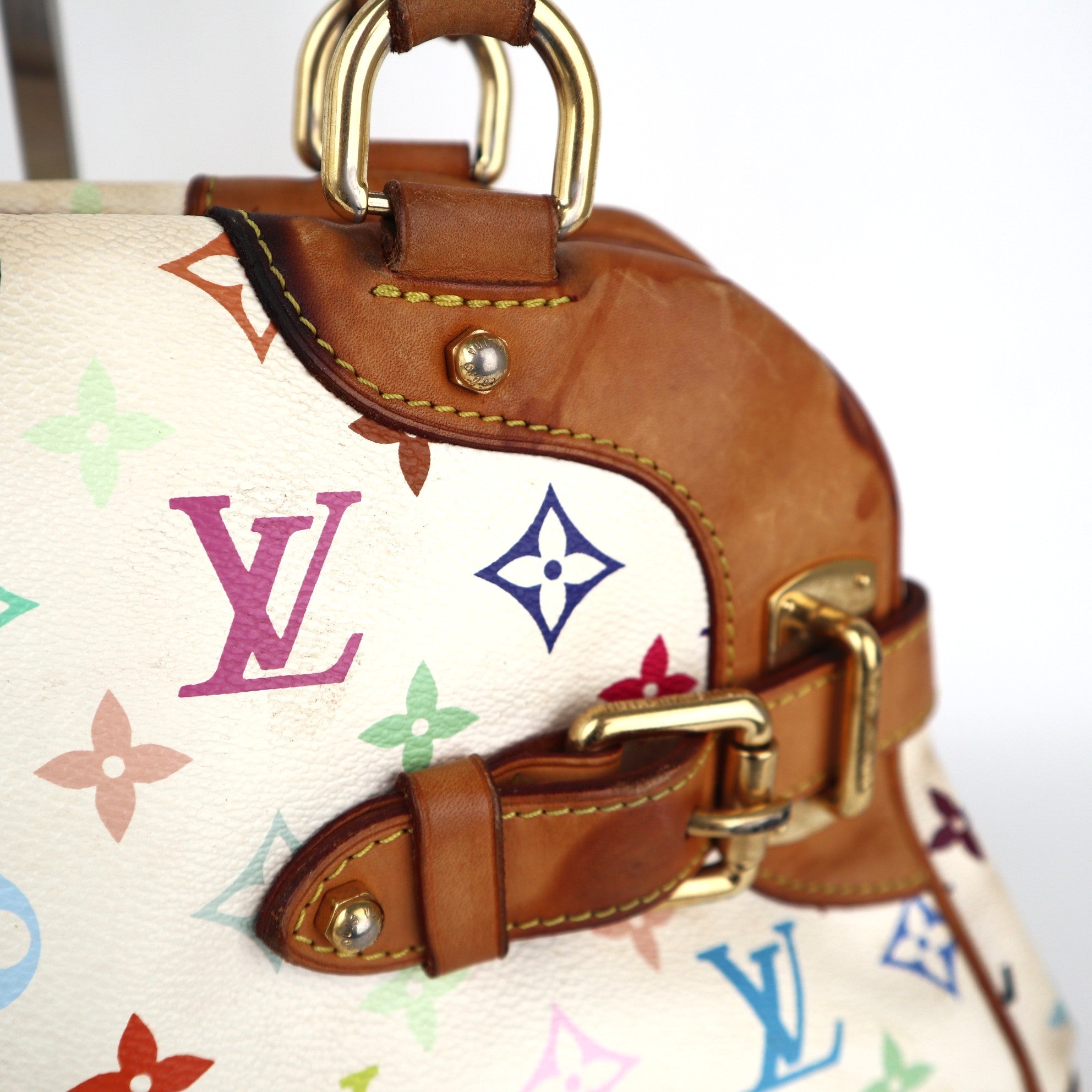 C2453 Louis Vuitton Shoulder Bag Monogram Multicolore Claudia white | Pre-Owned Very Good White Multicolour Canvas Monogram Multicolore