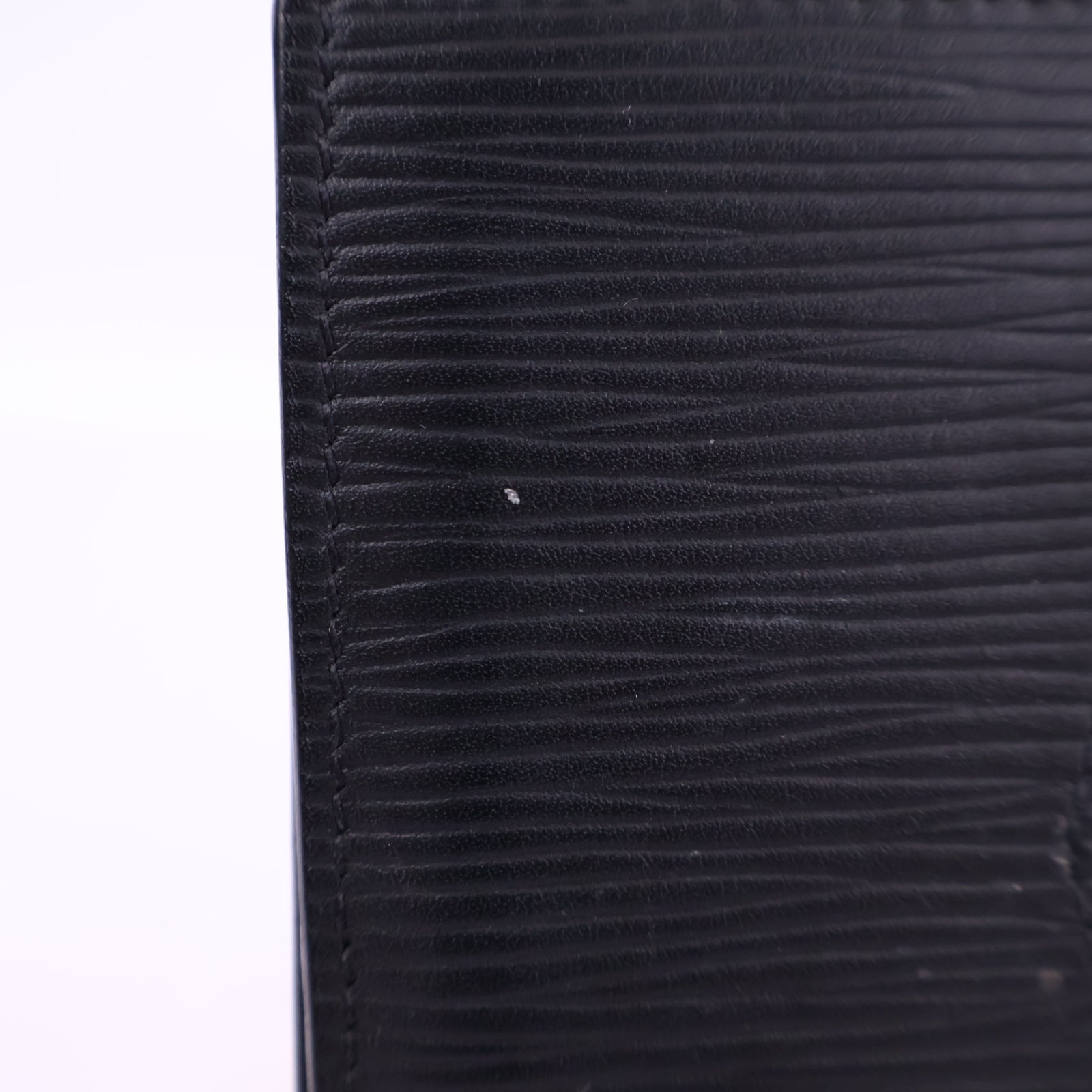 J3001 Louis Vuitton Card Holder Pocket Organizer | Pre-Owned Like New Black Epi leather