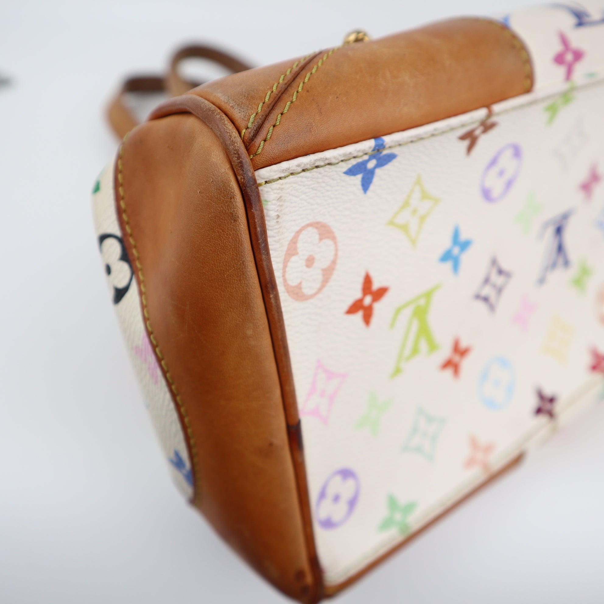 C2453 Louis Vuitton Shoulder Bag Monogram Multicolore Claudia white | Pre-Owned Very Good White Multicolour Canvas Monogram Multicolore