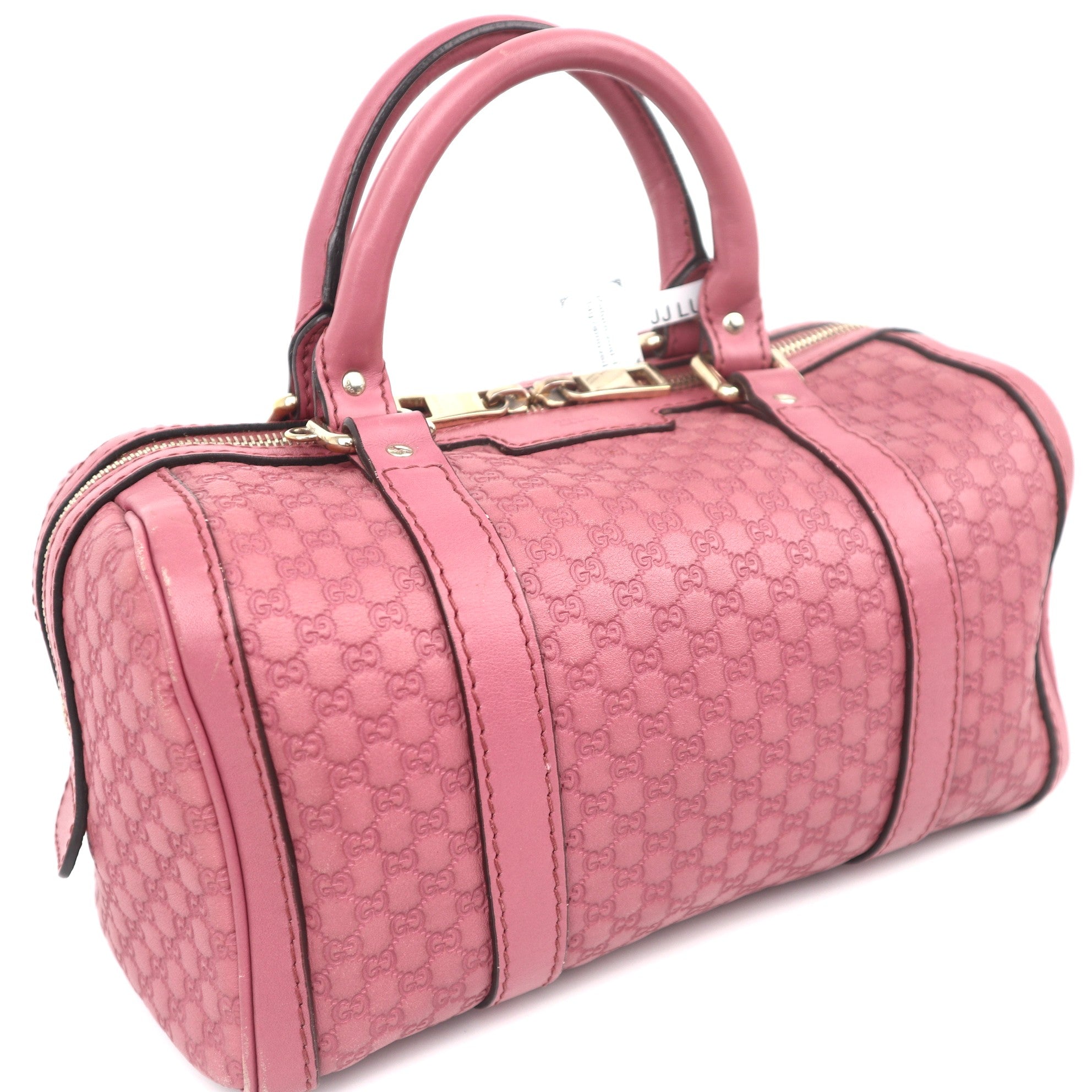 C1045 Gucci Small Microguccissima Joy Boston bag in Pink Leather-Pre Owned