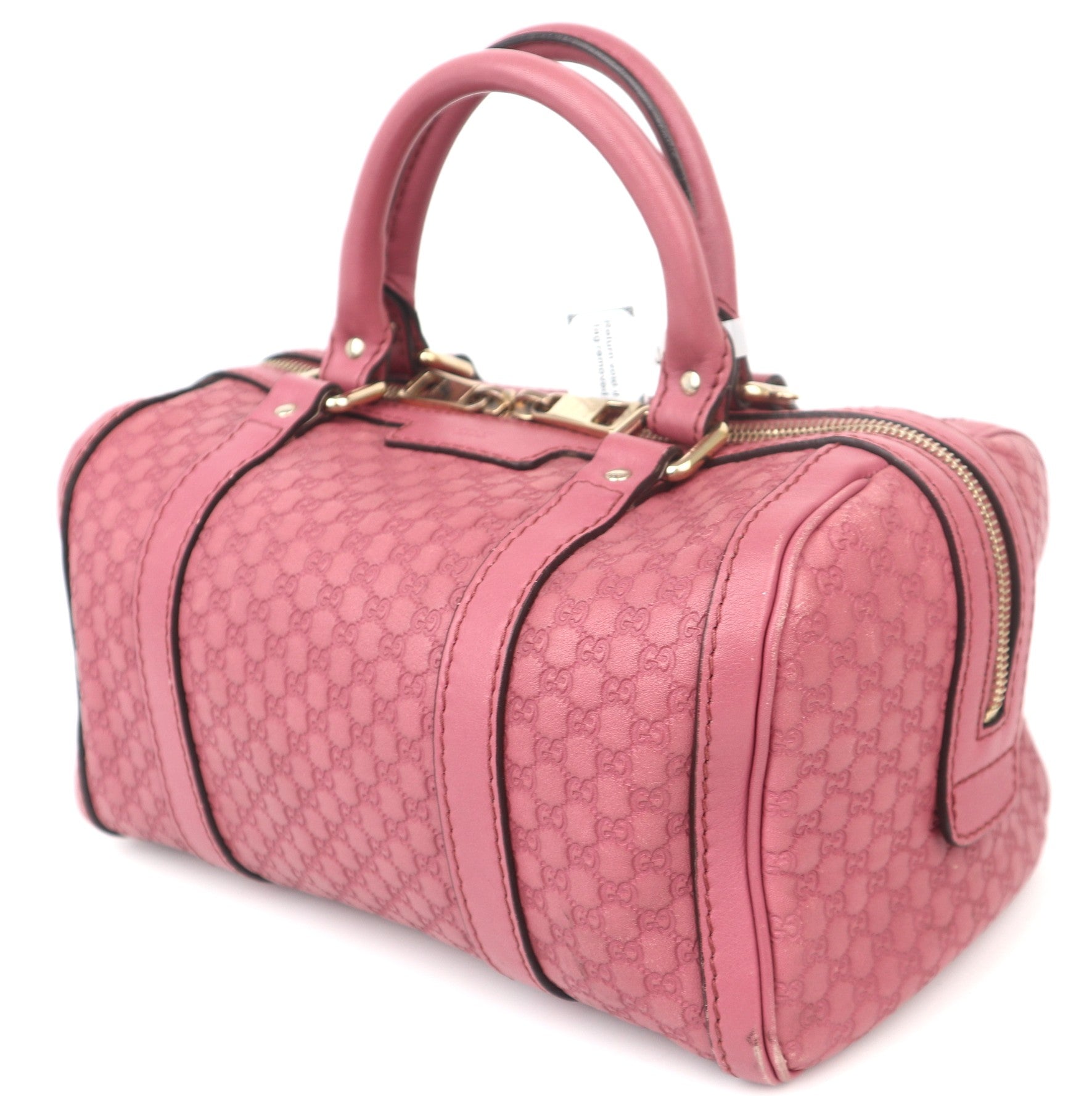 C1045 Gucci Small Microguccissima Joy Boston bag in Pink Leather-Pre Owned