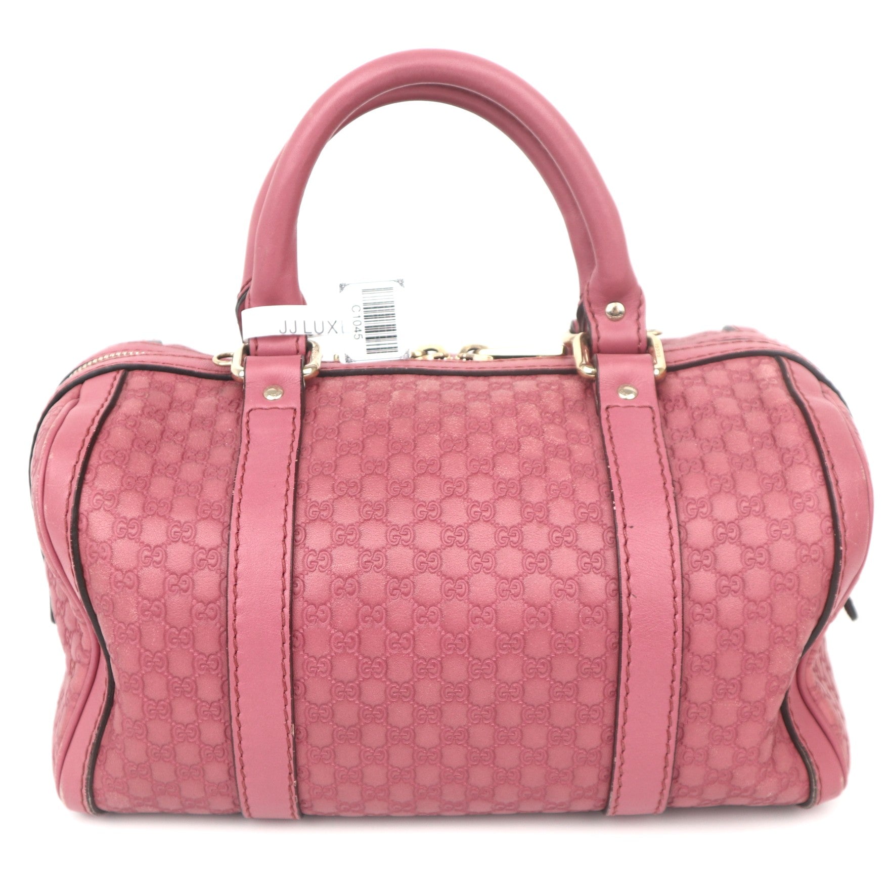 C1045 Gucci Small Microguccissima Joy Boston bag in Pink Leather-Pre Owned