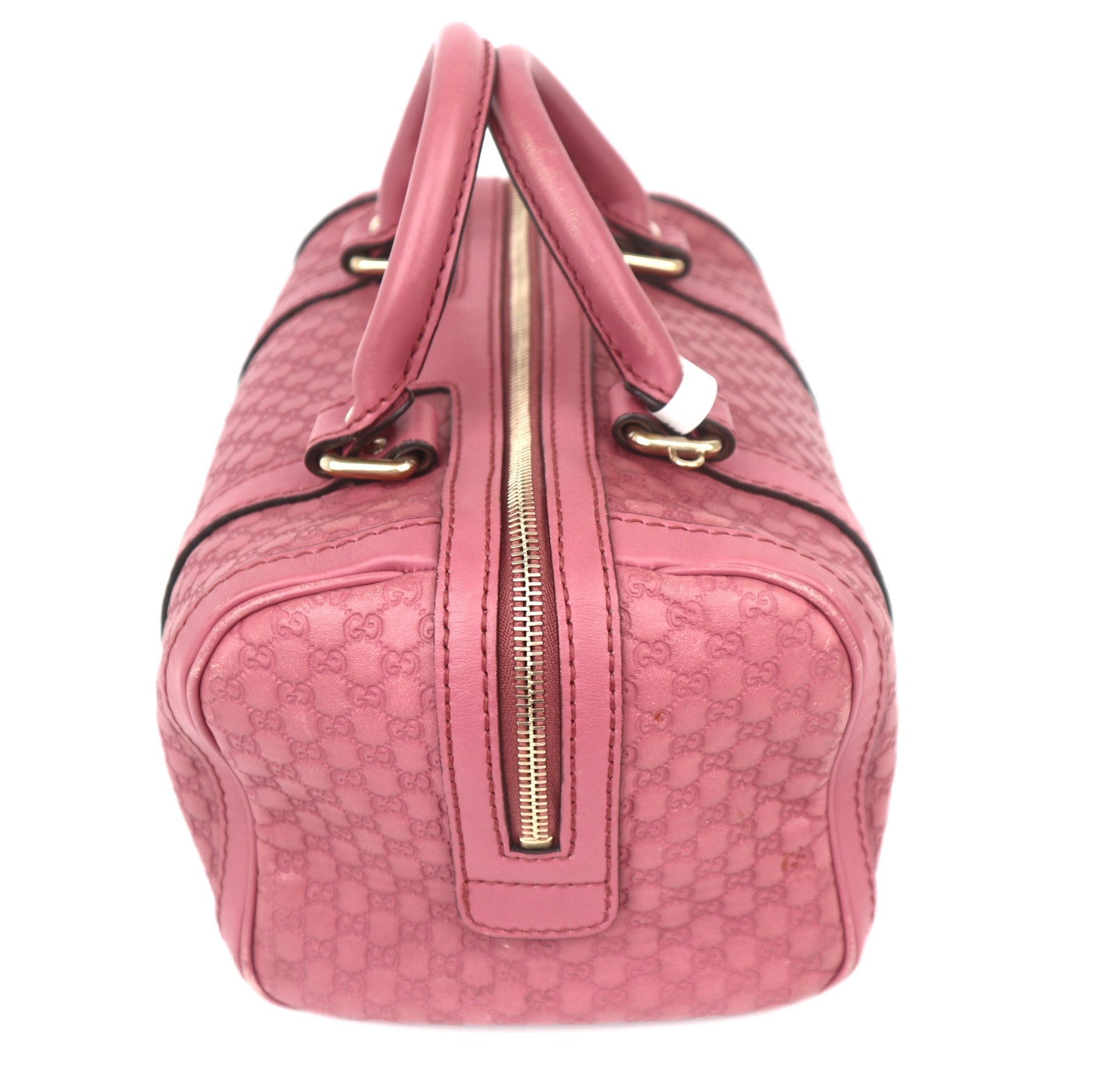 C1045 Gucci Small Microguccissima Joy Boston bag in Pink Leather-Pre Owned