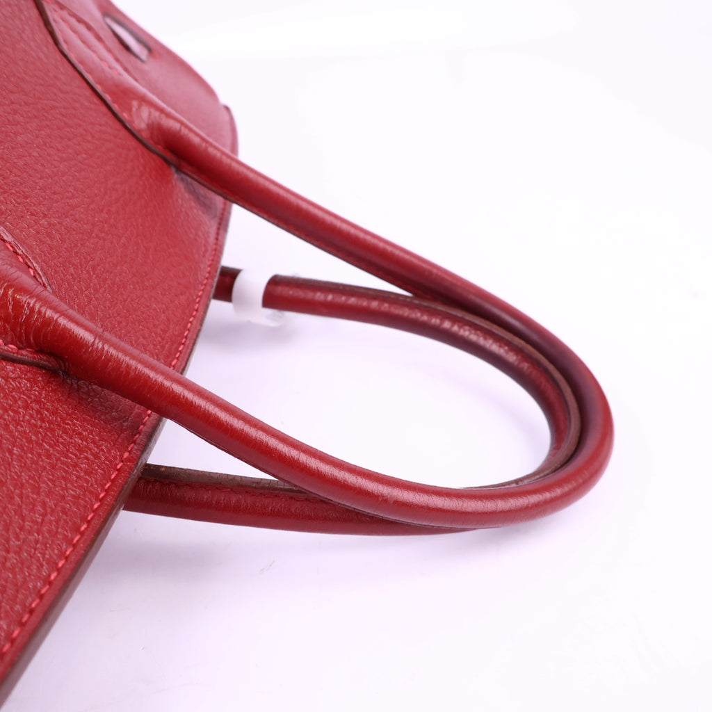 J3215 Hermes Top Handle Bag Birkin 30 | Pre-Owned Like New Vermillion Togo leather