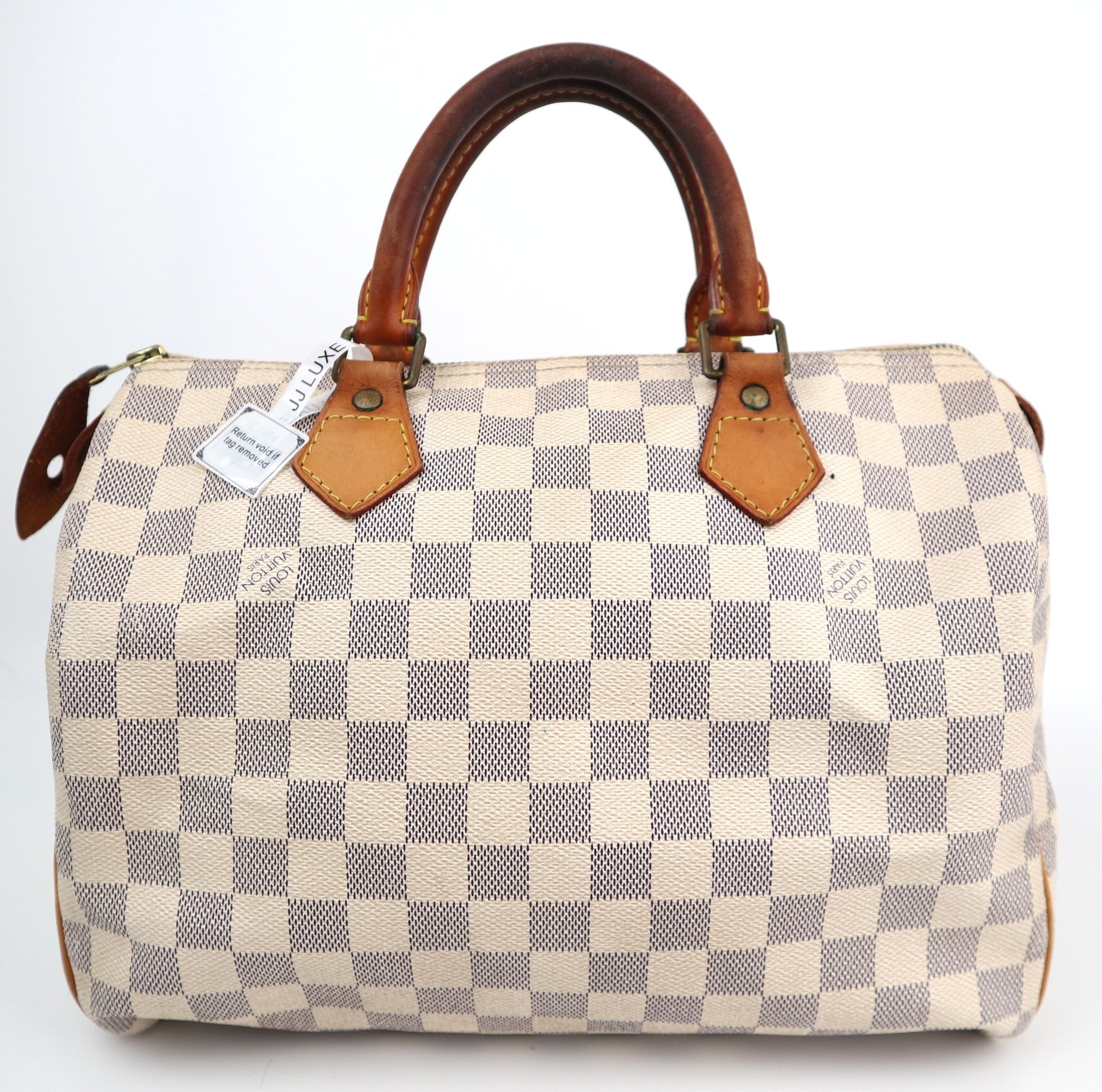 Louis Vuitton Damier Azur Canvas Speedy 30 Shoulder Bag C1594 | Pre-Owned Very Good Brown Damier Azur Canvas