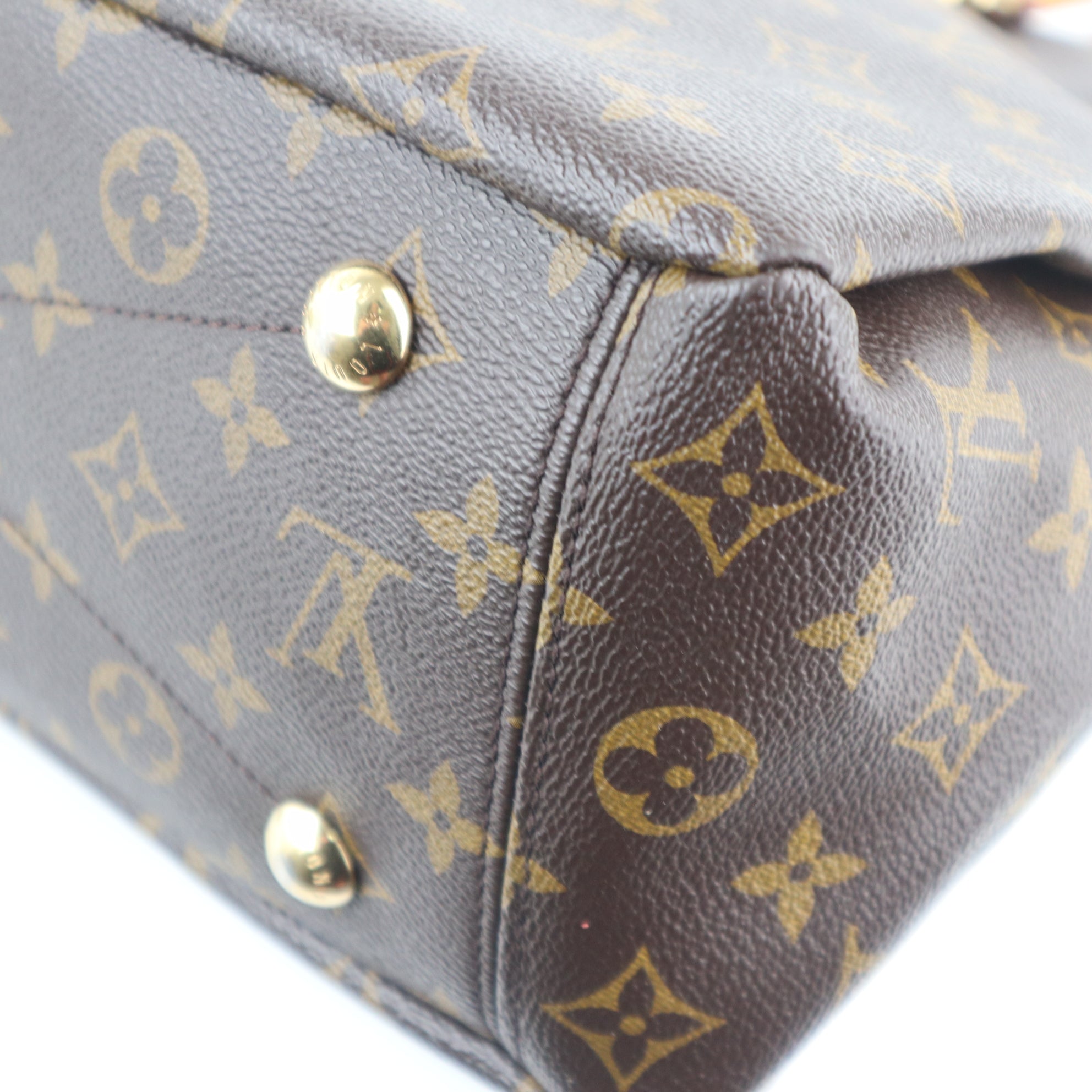 C2458 Louis Vuitton Shoulder Bag Pallas MM Monogram Canvas | Pre-Owned Very Good Brown Monogram Canvas