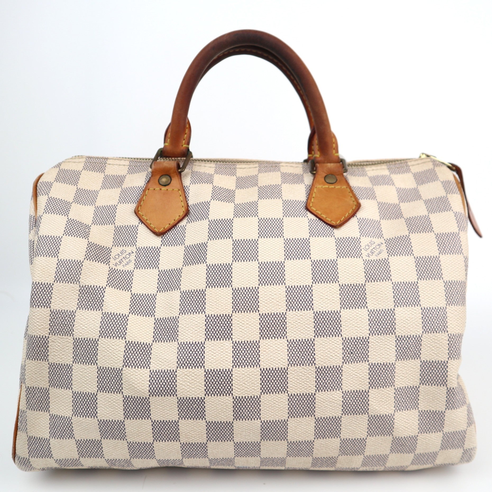 Louis Vuitton Damier Azur Canvas Speedy 30 Shoulder Bag C1594 | Pre-Owned Very Good Brown Damier Azur Canvas