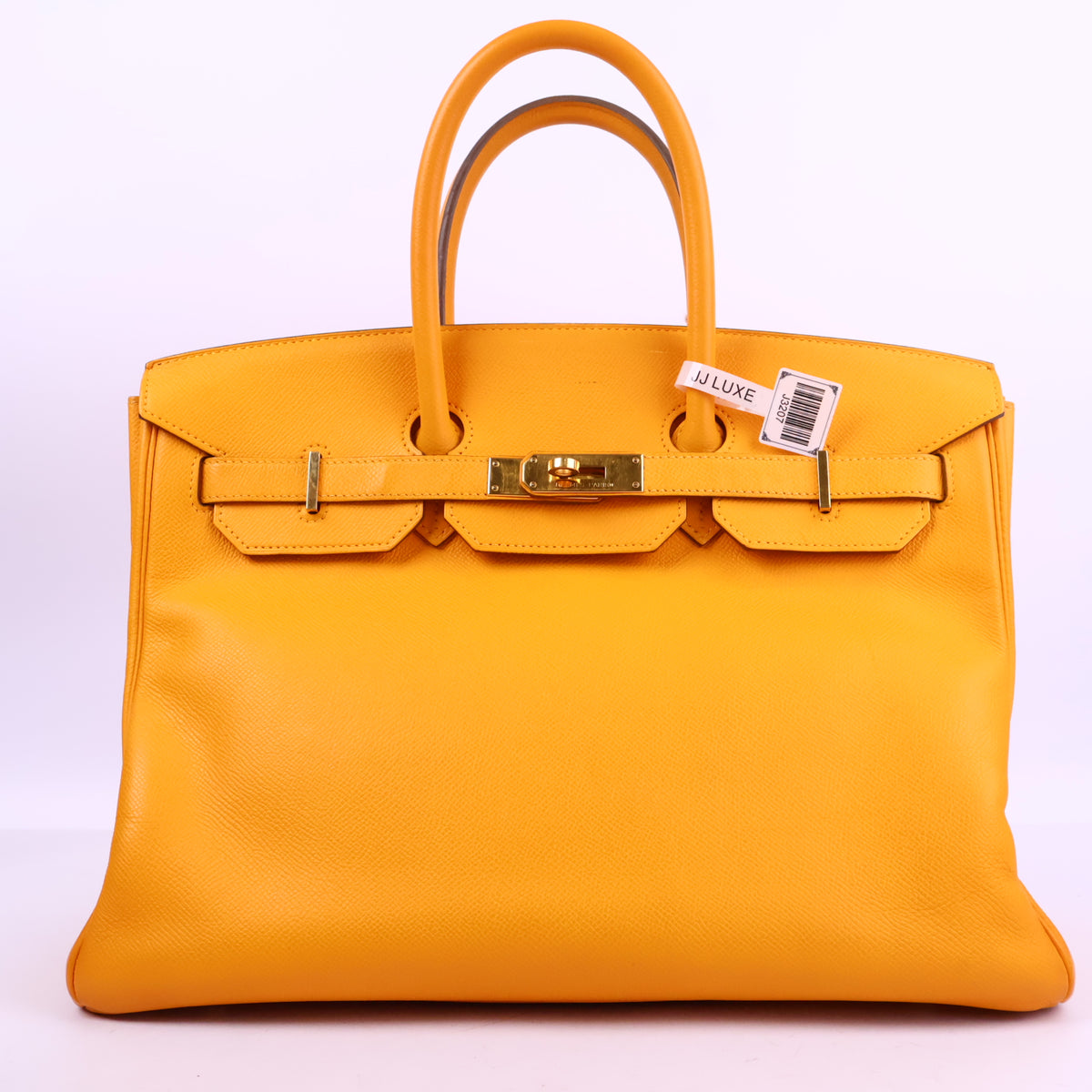 J3207 Hermes Top Handle Bag Birkin 35 | Pre-Owned Like New Soleil Yellow Epsom leather