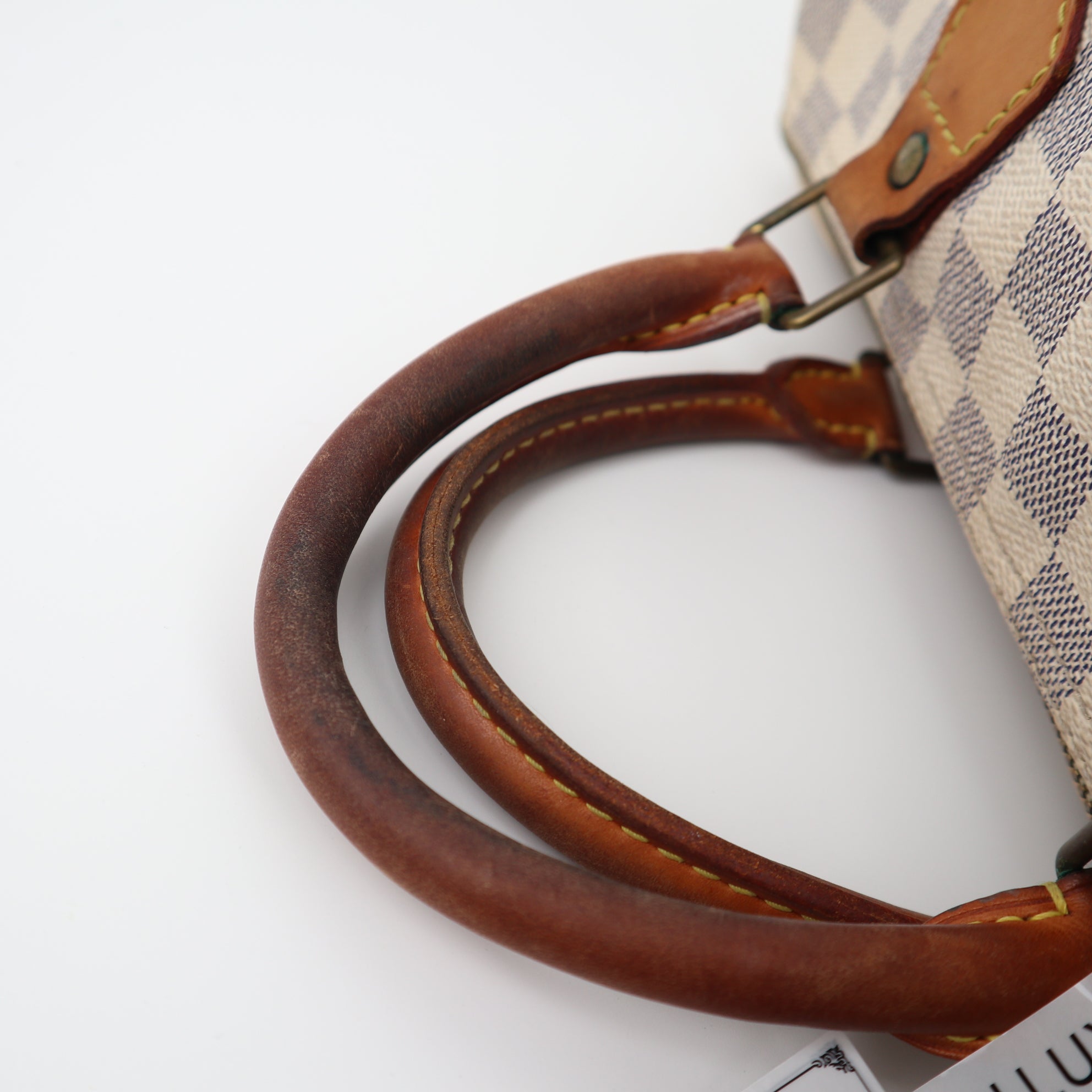 Louis Vuitton Damier Azur Canvas Speedy 30 Shoulder Bag C1594 | Pre-Owned Very Good Brown Damier Azur Canvas