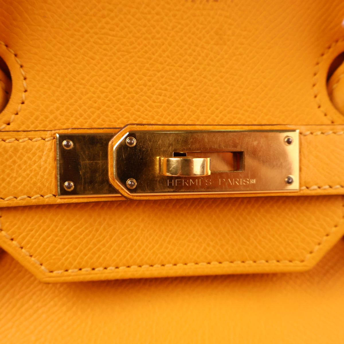 J3207 Hermes Top Handle Bag Birkin 35 | Pre-Owned Like New Soleil Yellow Epsom leather