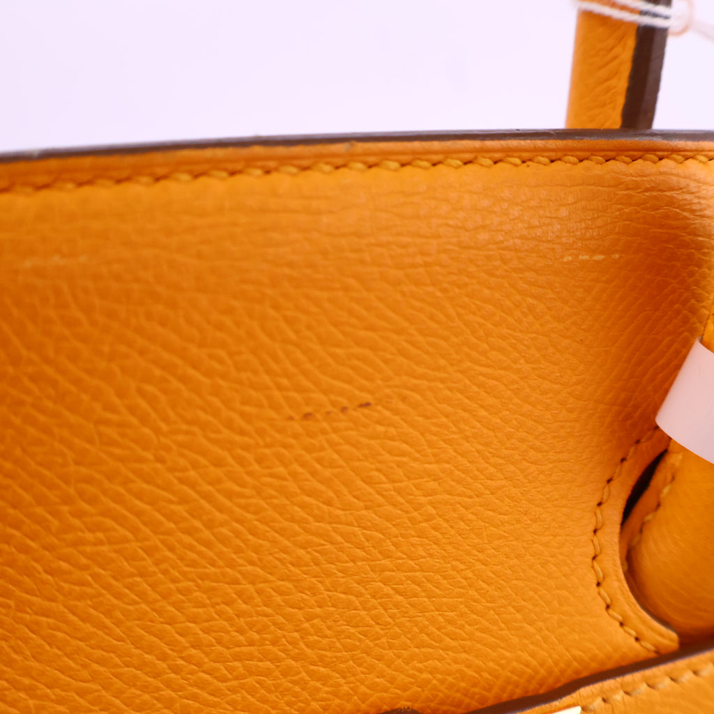J3207 Hermes Top Handle Bag Birkin 35 | Pre-Owned Like New Soleil Yellow Epsom leather