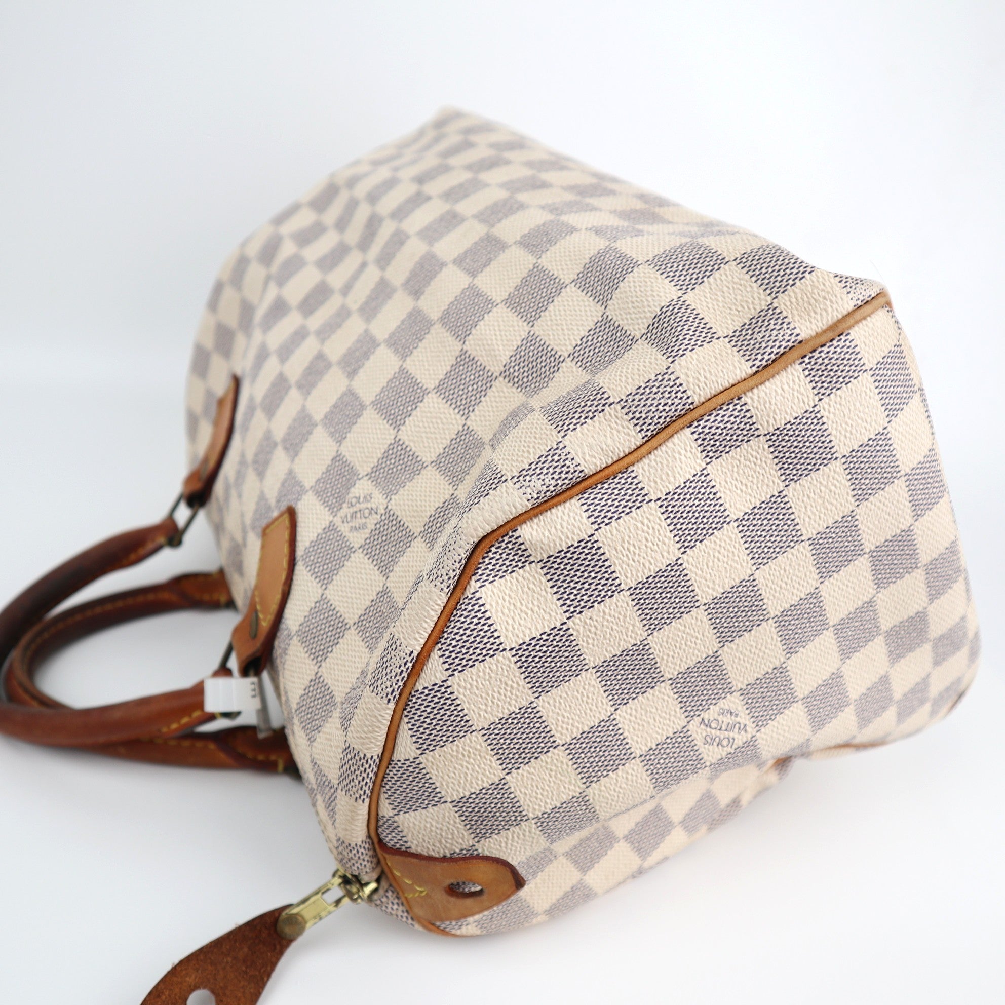 Louis Vuitton Damier Azur Canvas Speedy 30 Shoulder Bag C1594 | Pre-Owned Very Good Brown Damier Azur Canvas